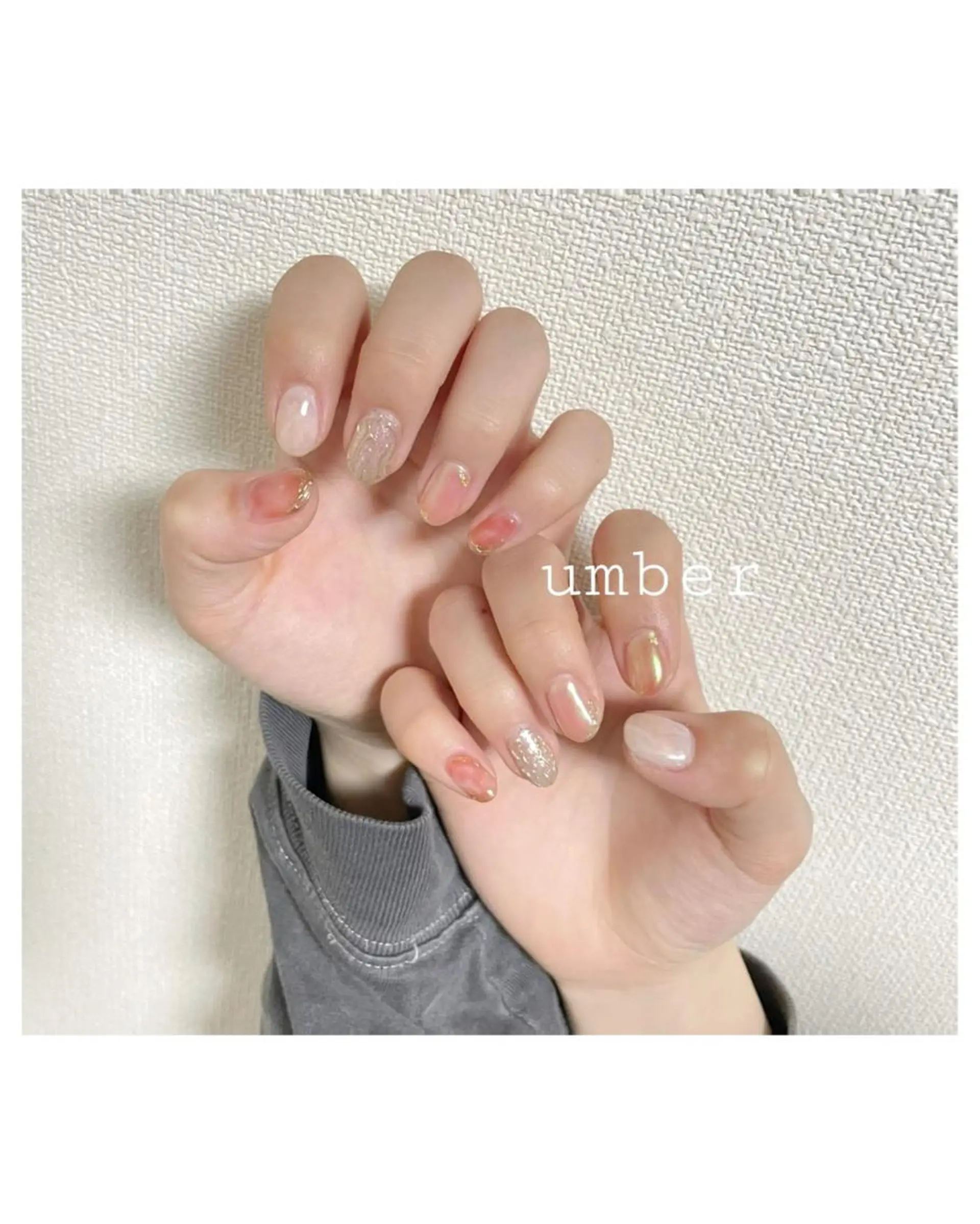 ネイル クリアネイル フラッシュネイル フットネイル フレンチネイル マグネットネイル ハンドネイル umber 三茶1分のネイルデザイン