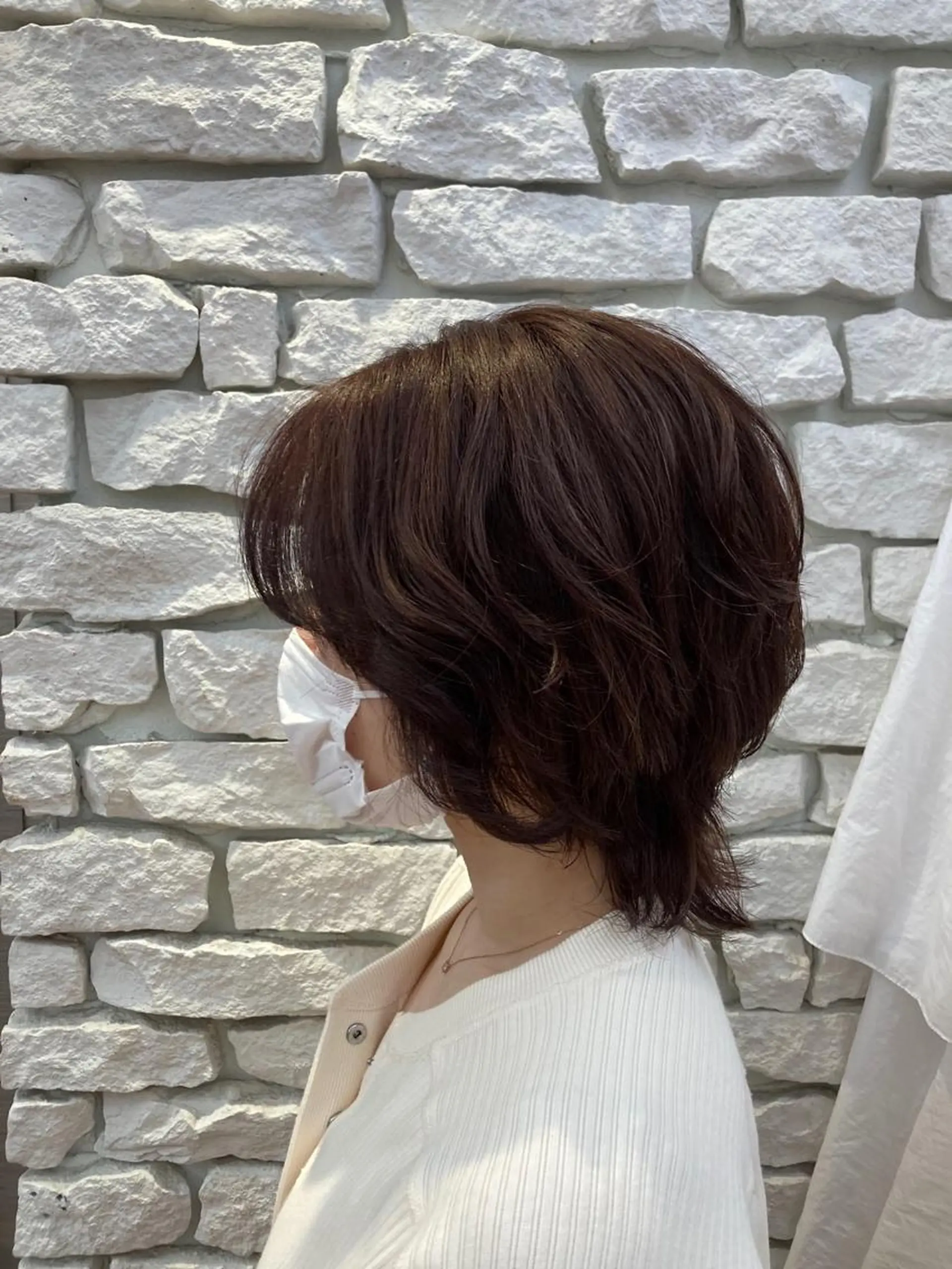 ショート カラー パーマ ヘアアレンジ Agu hair mieux宮崎大塚店所属・デザインカラー✨ 日高桃佳のヘアスタイル
