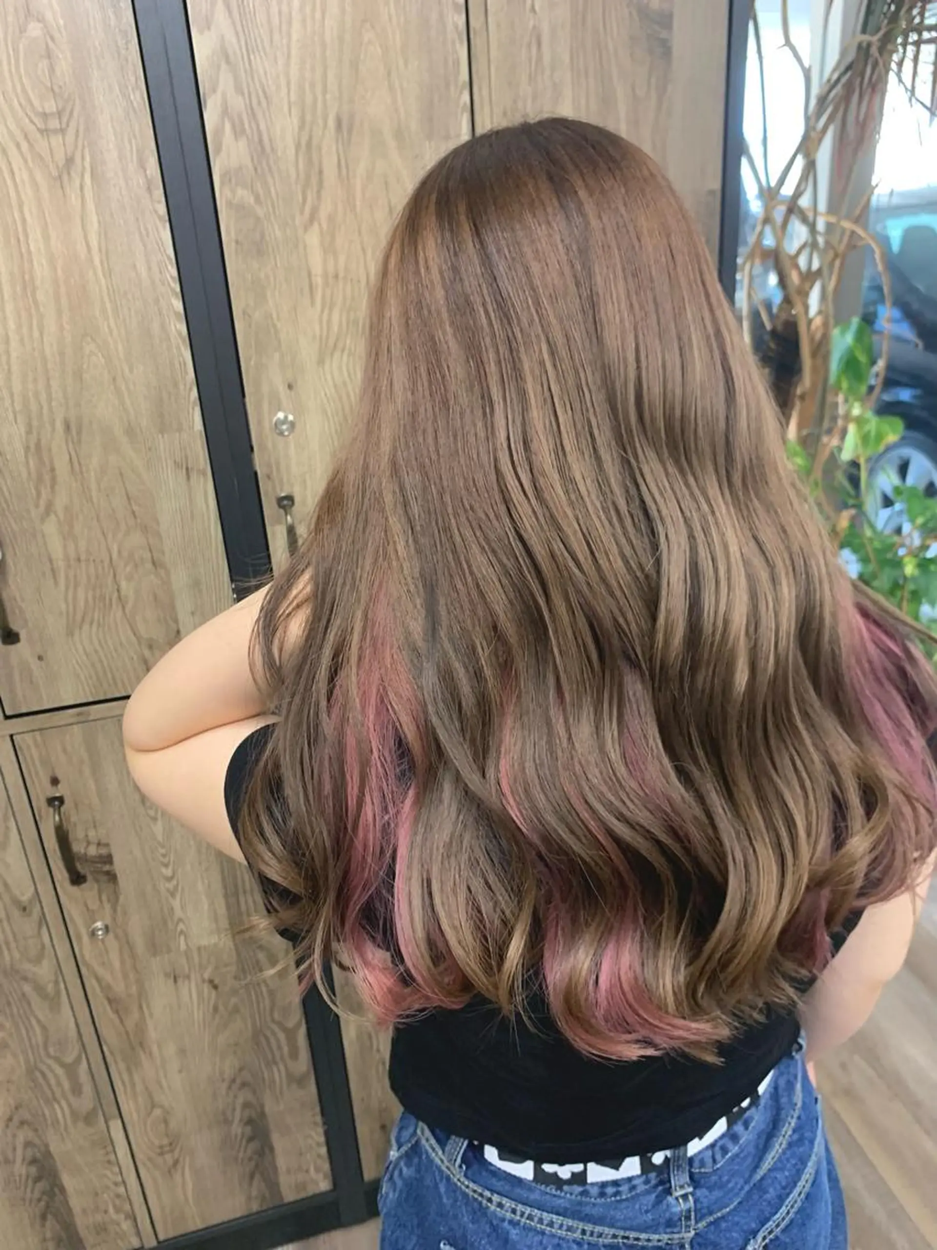 カラー バレイヤージュ ブリーチ ブラウンカラー ケアブリーチ ダブルカラー ヘアカラー 🌷かわばた めい🌷のヘアスタイル