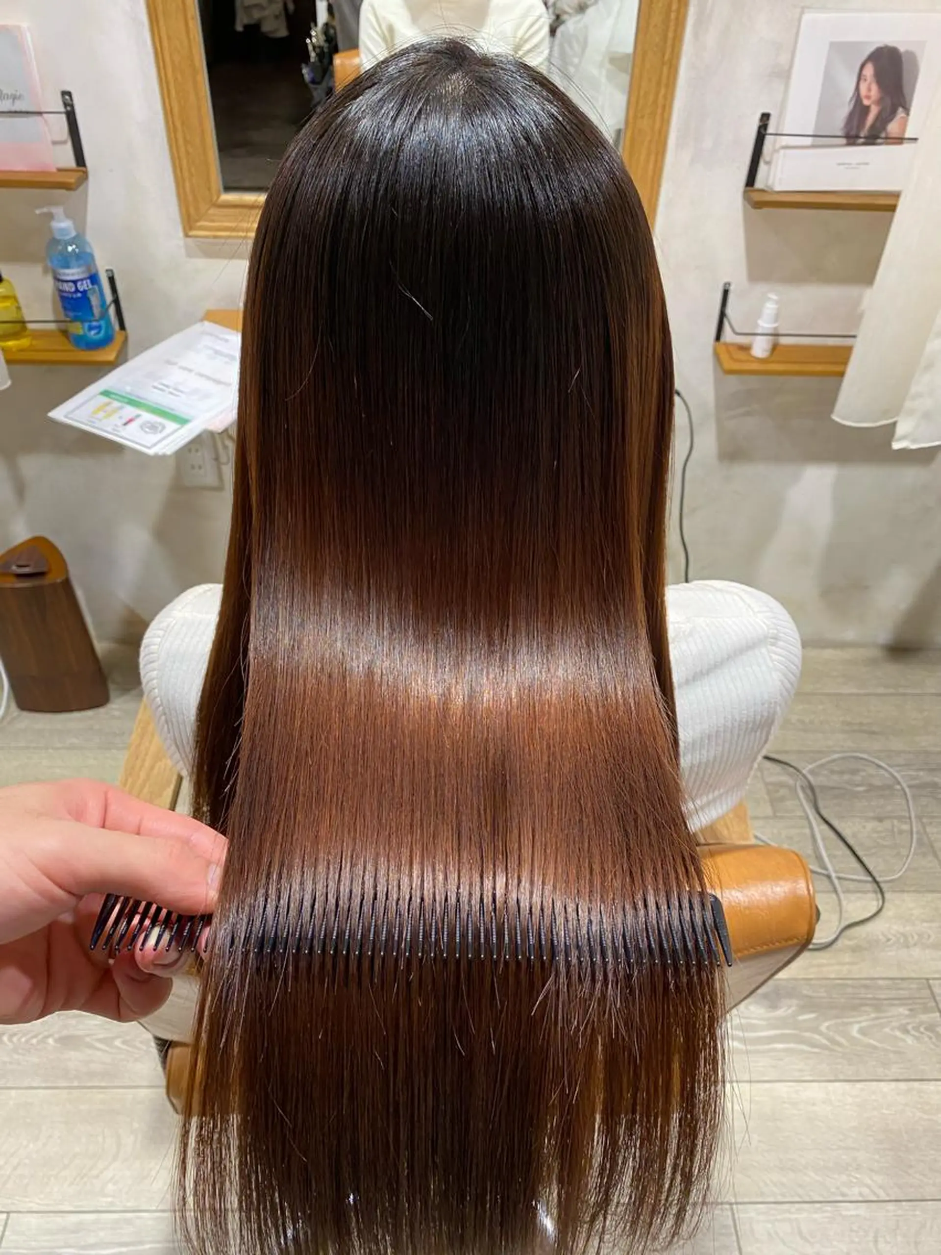 セミロング カラー パーマ メンズ 縮毛矯正 安部 真輝のヘアスタイル