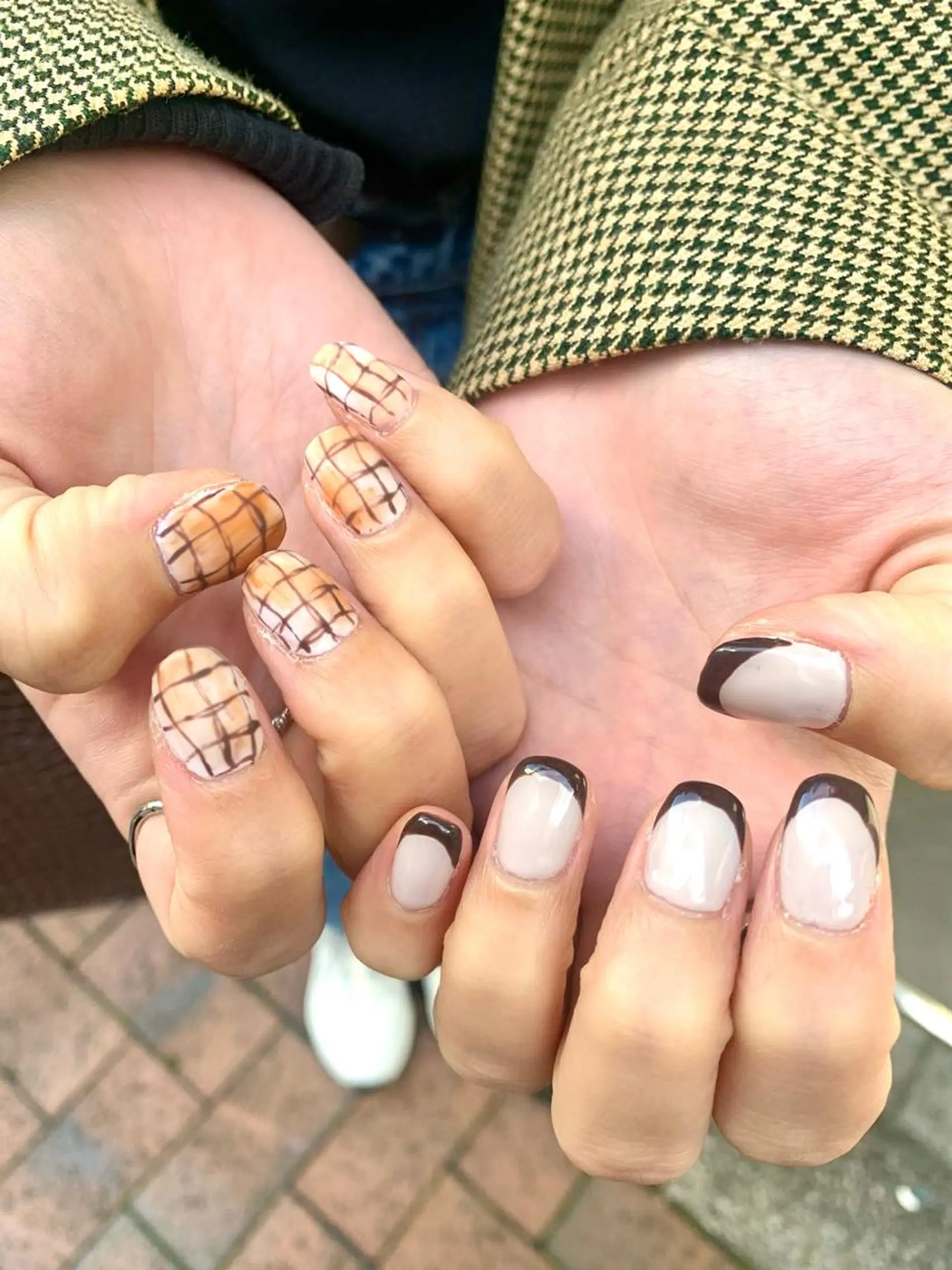 カラー ネイル アートネイル フレンチネイル マットネイル ハンドネイル Kureha/ネイル レイヤー/酸性縮毛のヘアスタイル