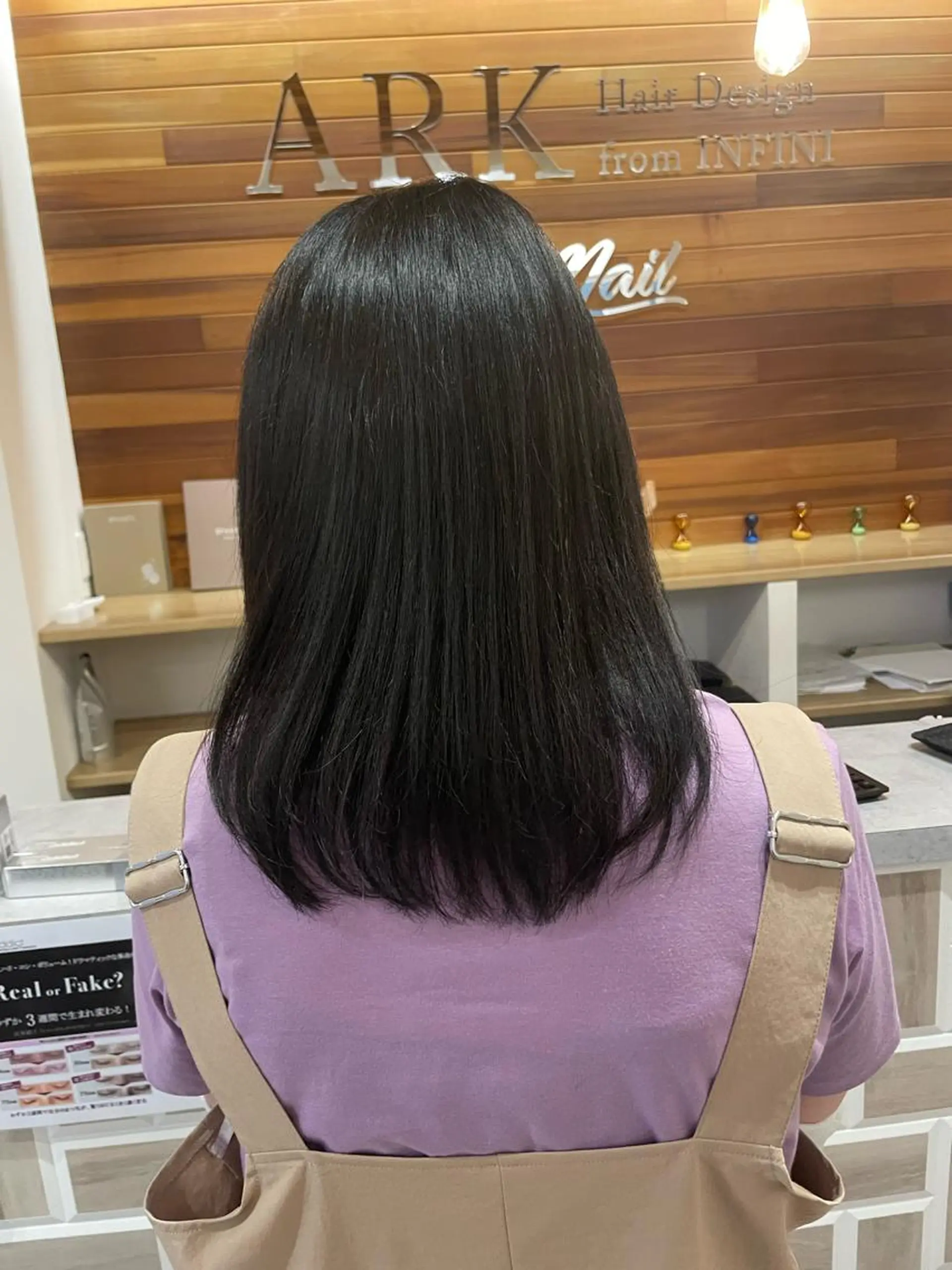 セミロング パーマ カット 縮毛矯正 riddle hair(駒生)所属・山越 美裕樹のヘアスタイル