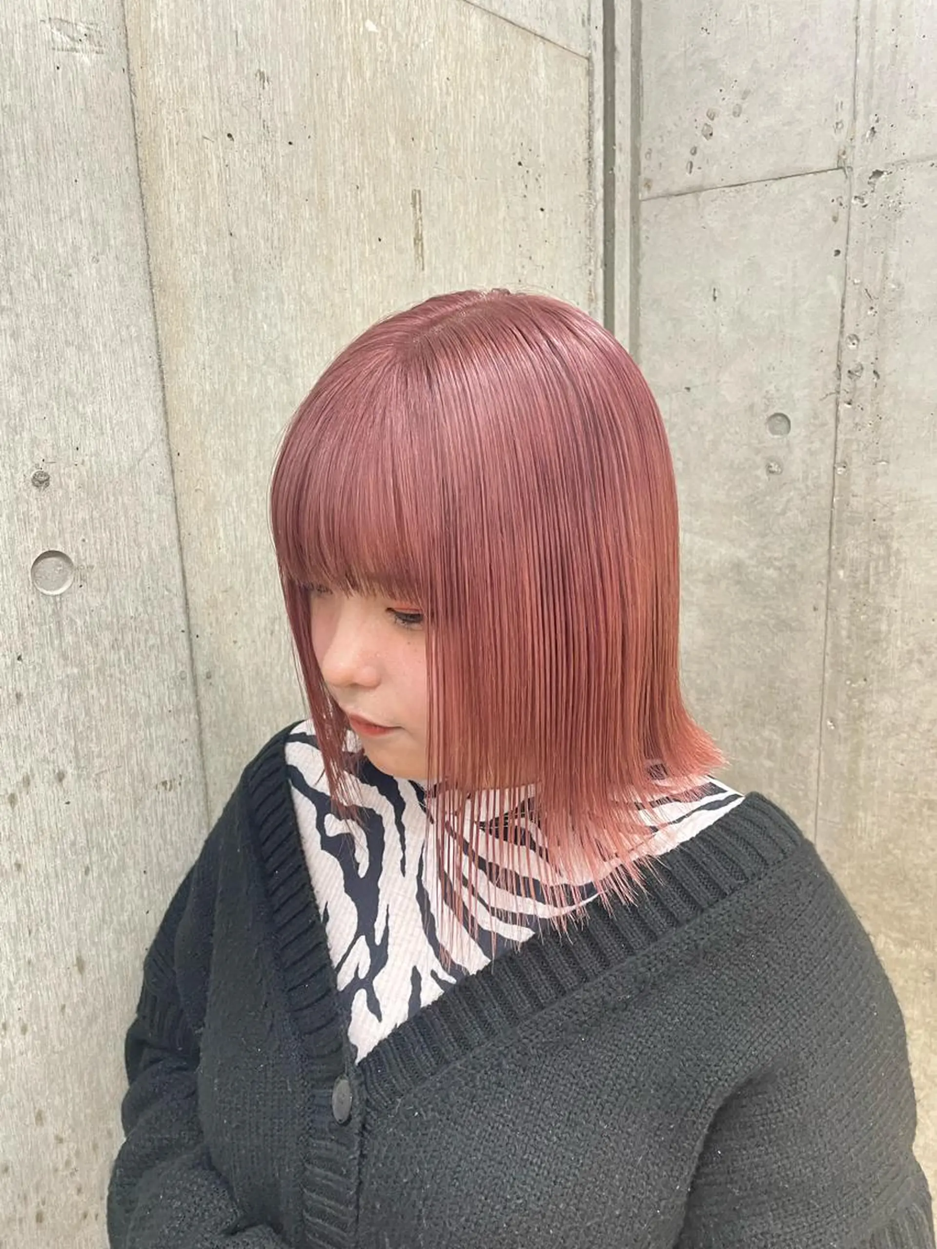 ミディアム カラー ベージュカラー ピンクカラー ピンクベージュ cinq所属・ハイライトカラー ❤︎hirokoのヘアスタイル