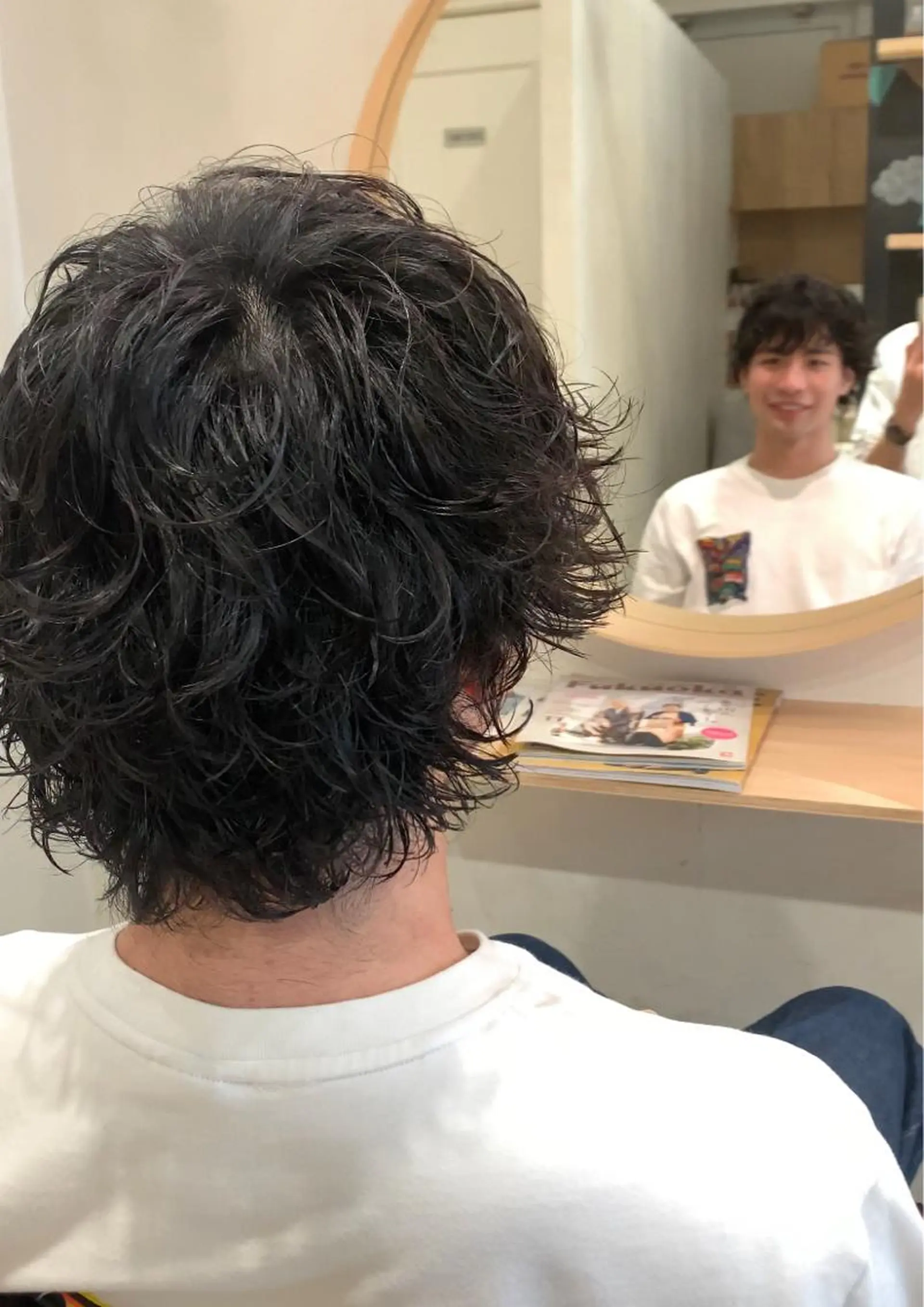 パーマ メンズ マッシュ メンズパーマ メンズウルフカット ウルフカット カット パーマ ヘッドスパ Liberty 店長 TAJIMAのヘアスタイル