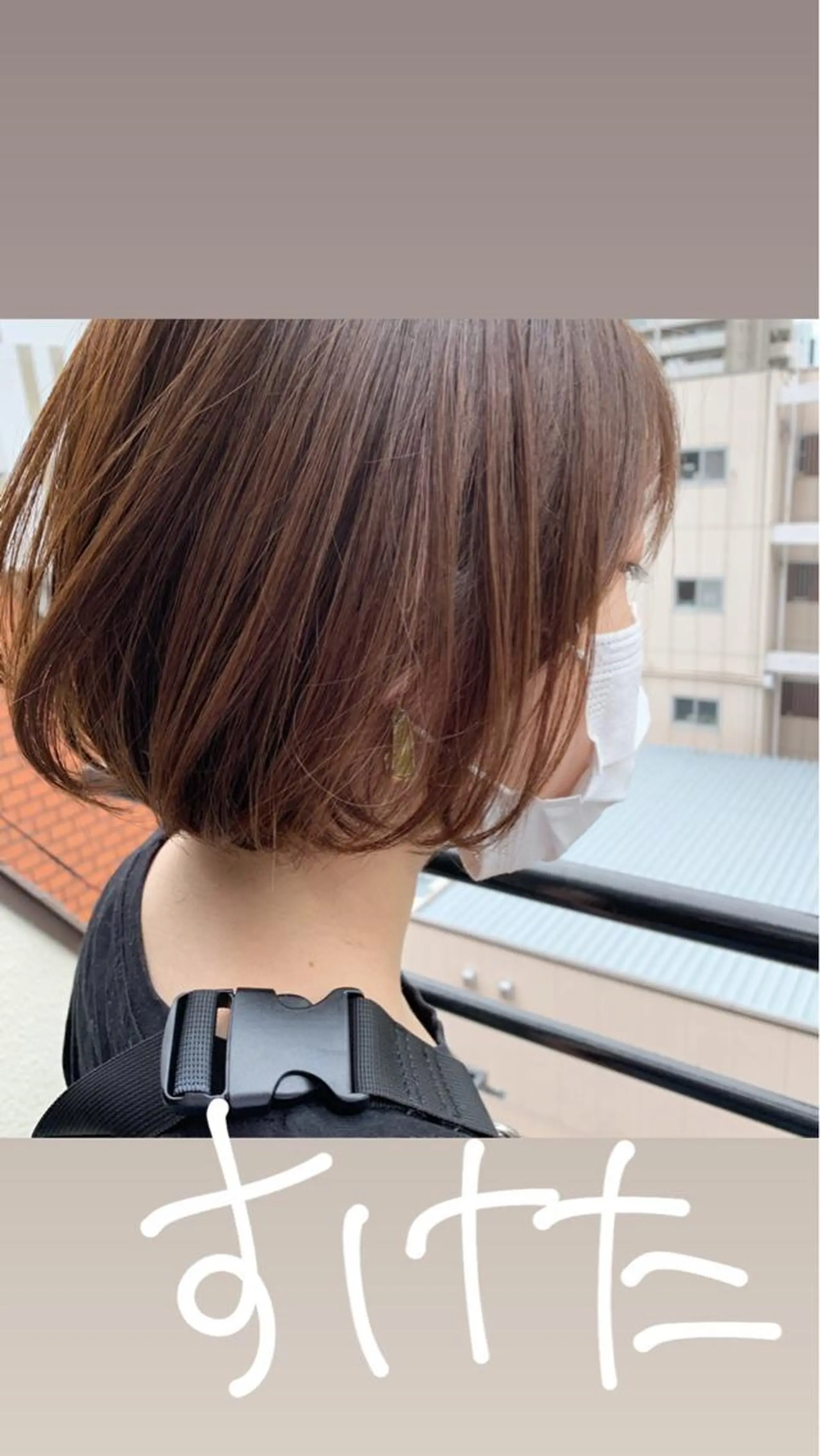 ミディアム カラー パーマ キッズ ネイル 女性専用サロン梅田 髪質改善カラーakiのヘアスタイル