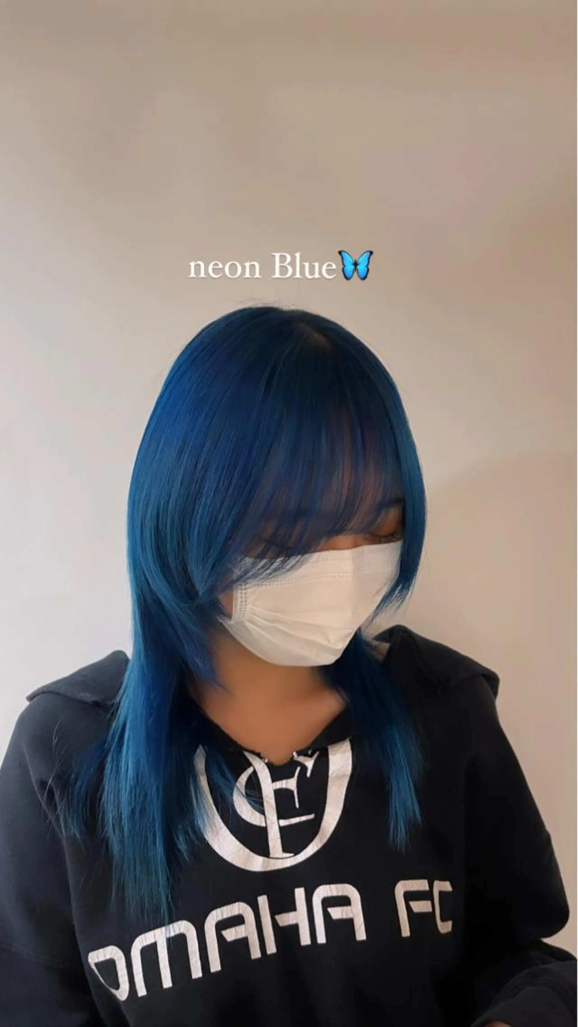 カラー ブリーチ ブルーカラー ボブ/レイヤー /河内温太のヘアスタイル