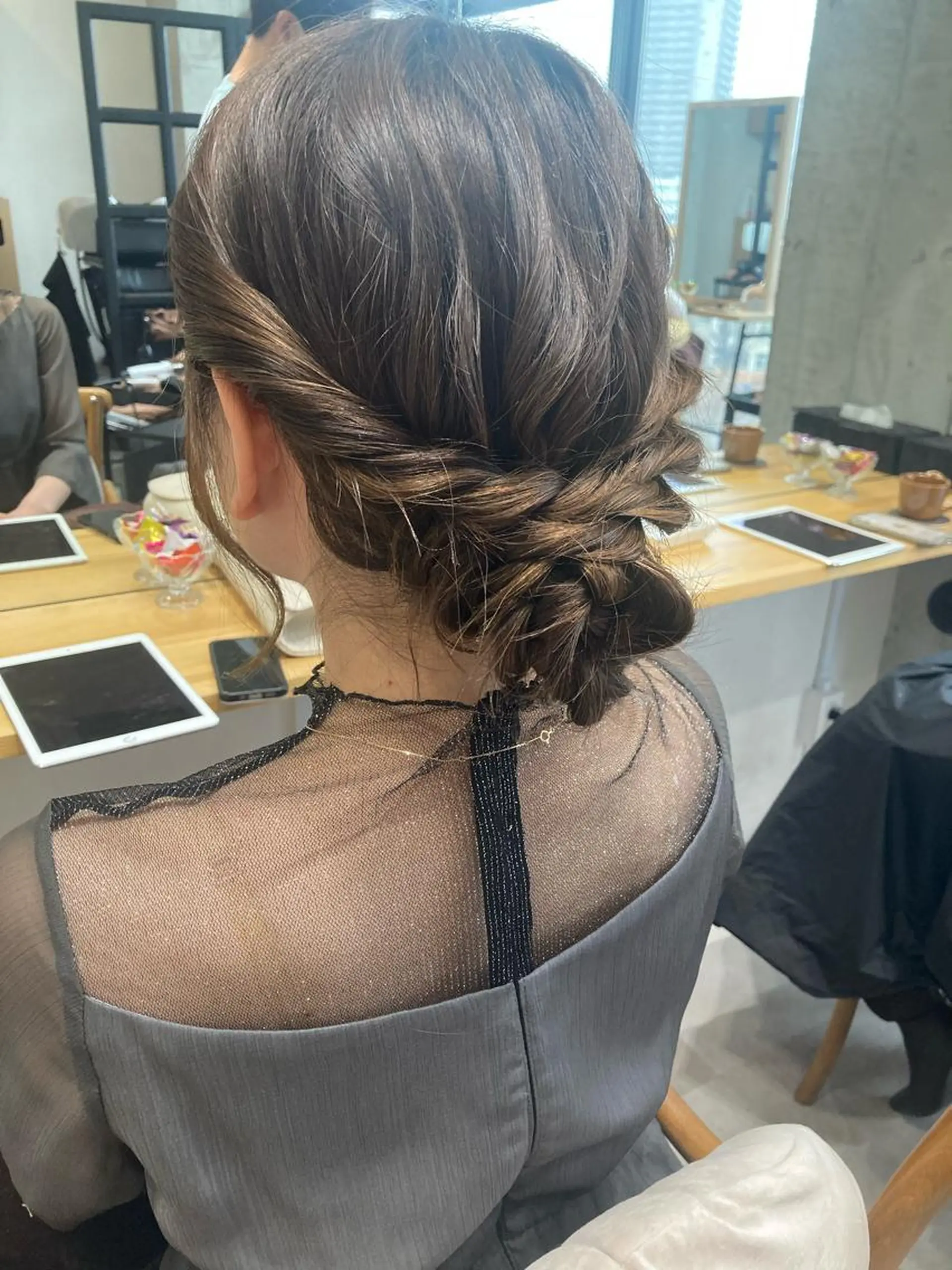 ミディアム ヘアセット ✨色持ちの良い艶 カラー✨蟹江真世のヘアスタイル