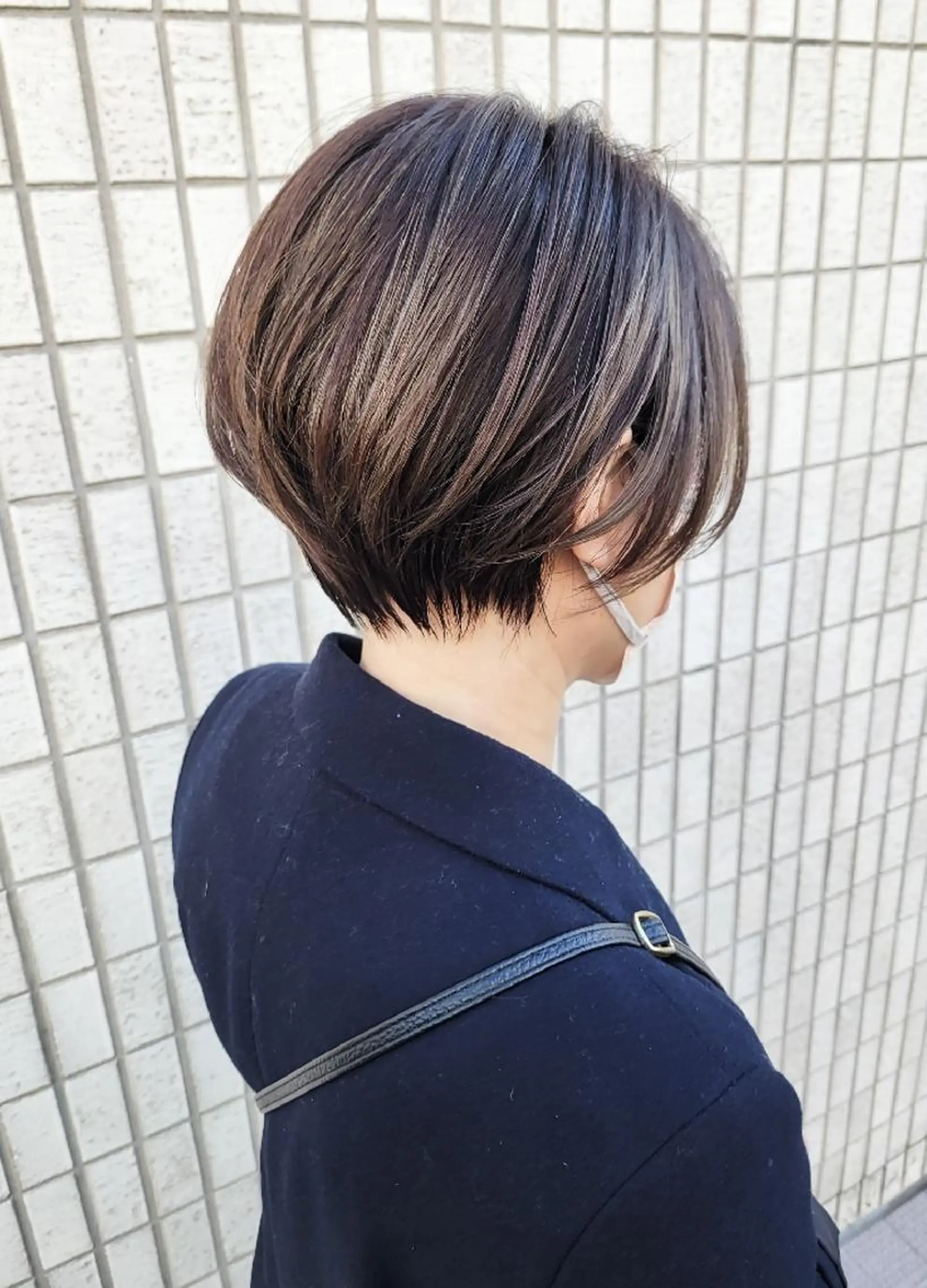 ショート ミストバング ハイライト 髪質改善 韓国風ヘア レイヤーカット カット ヘアカラー 尾野 恭平のヘアスタイル