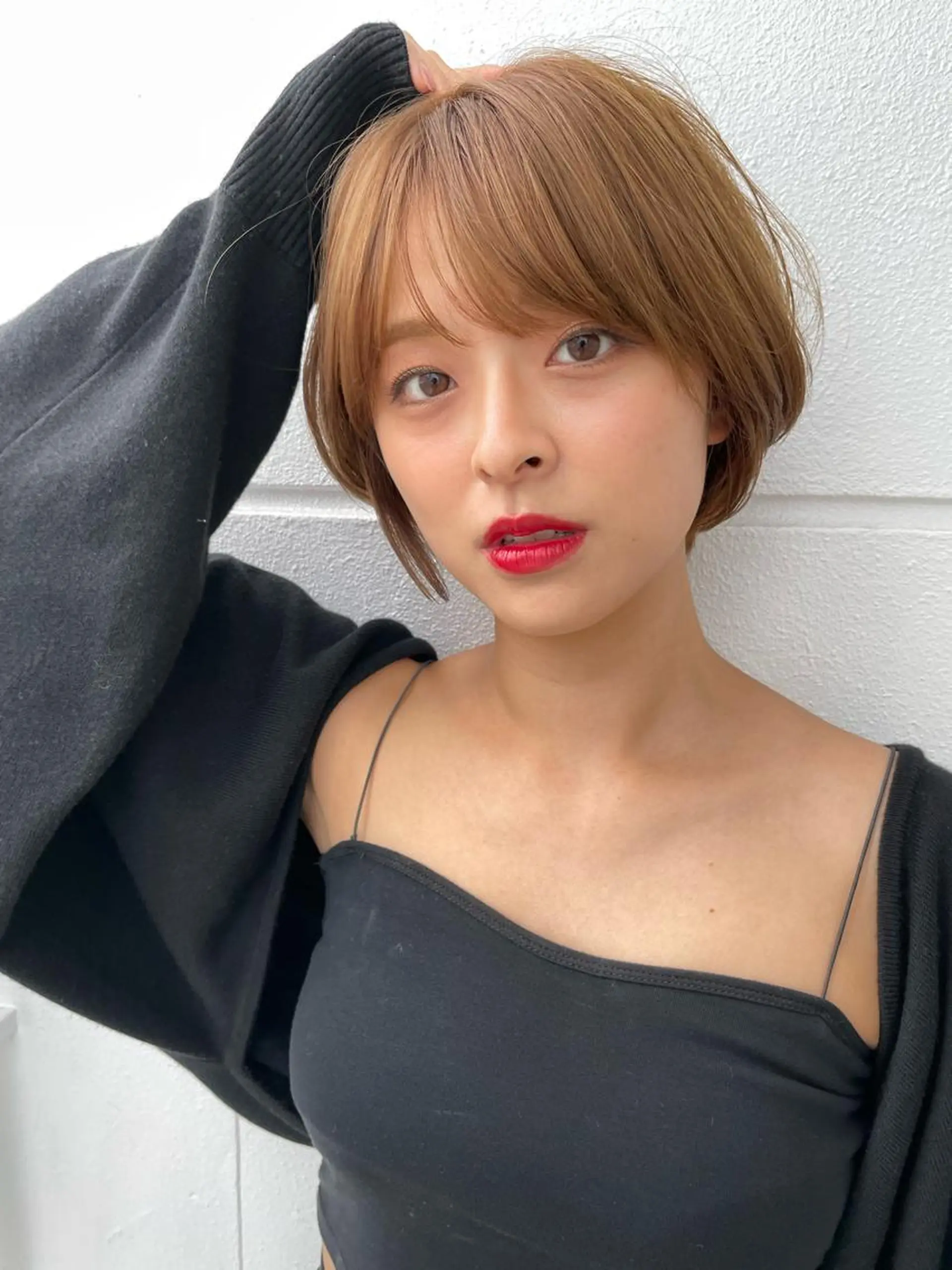 ショート カラー カット ヘアカラー 【韓国　レイヤー 髪質改善✨】かずのヘアスタイル