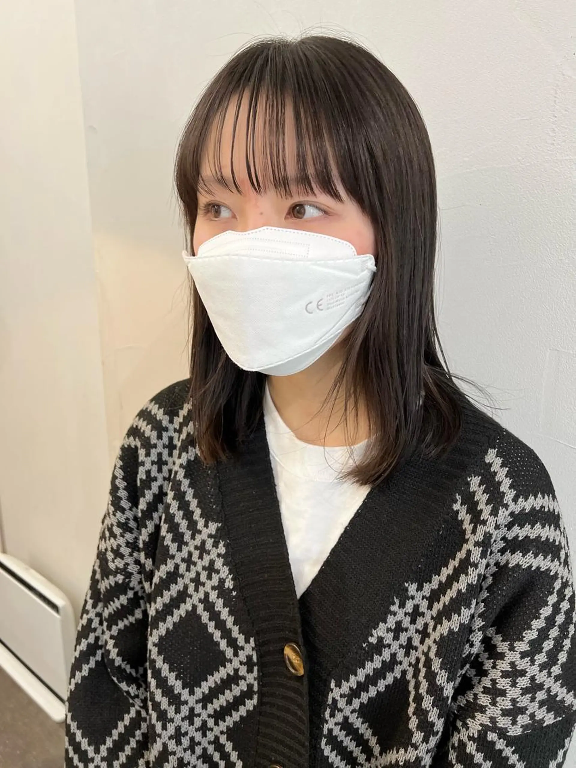 ミディアム シースルーバング カット 千葉 郁也のヘアスタイル