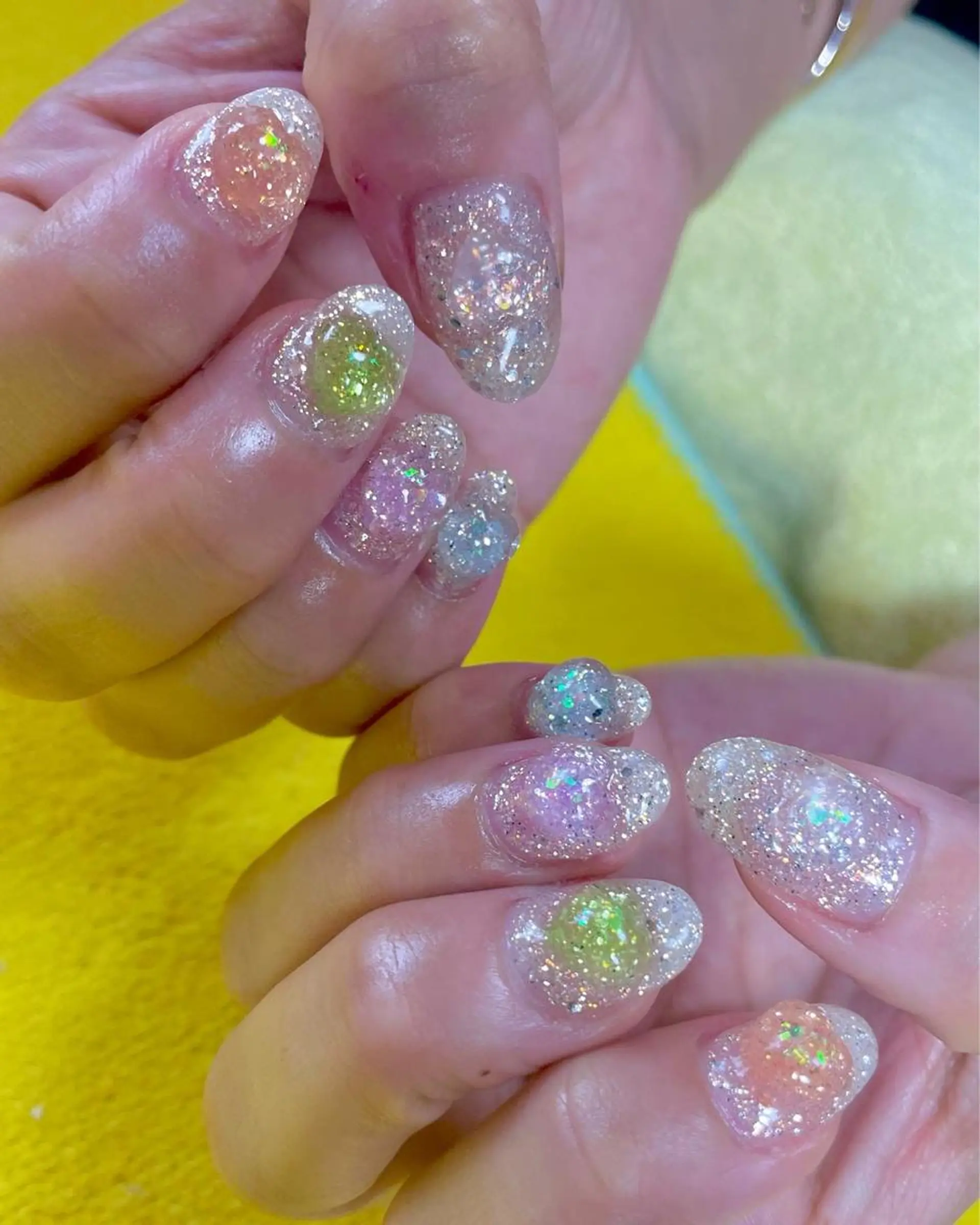 ネイル キラキラネイル 加瀬 アンジェリーのネイルデザイン