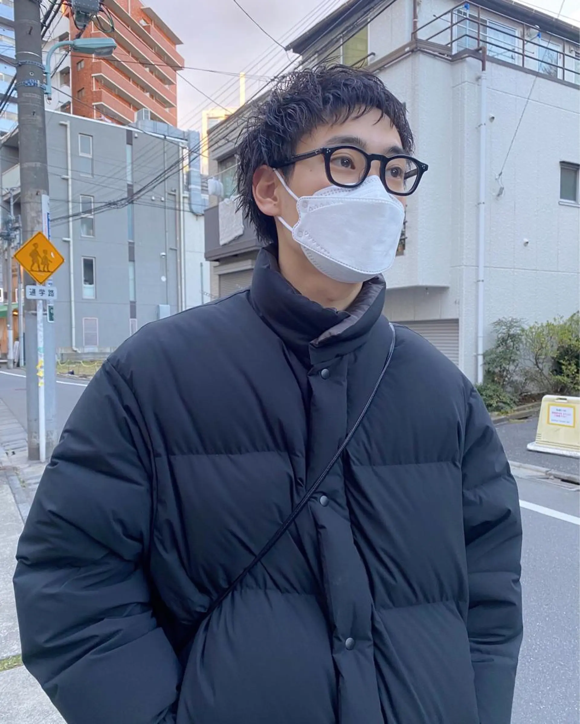 パーマ メンズ cie所属・ボブ/ミニボブ 透明感カラーkadoのヘアスタイル