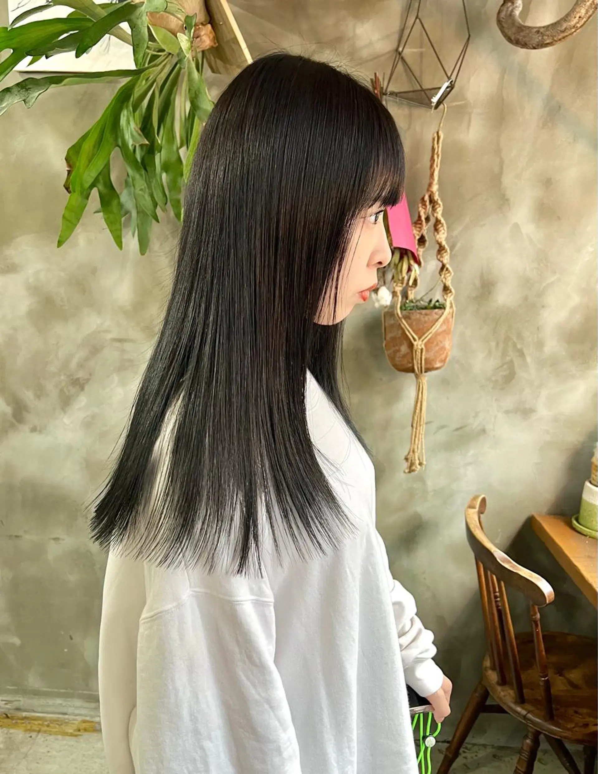 ロング カラー カット ヘアカラー トリートメント 木村陸弥 透明感/赤み消しのヘアスタイル