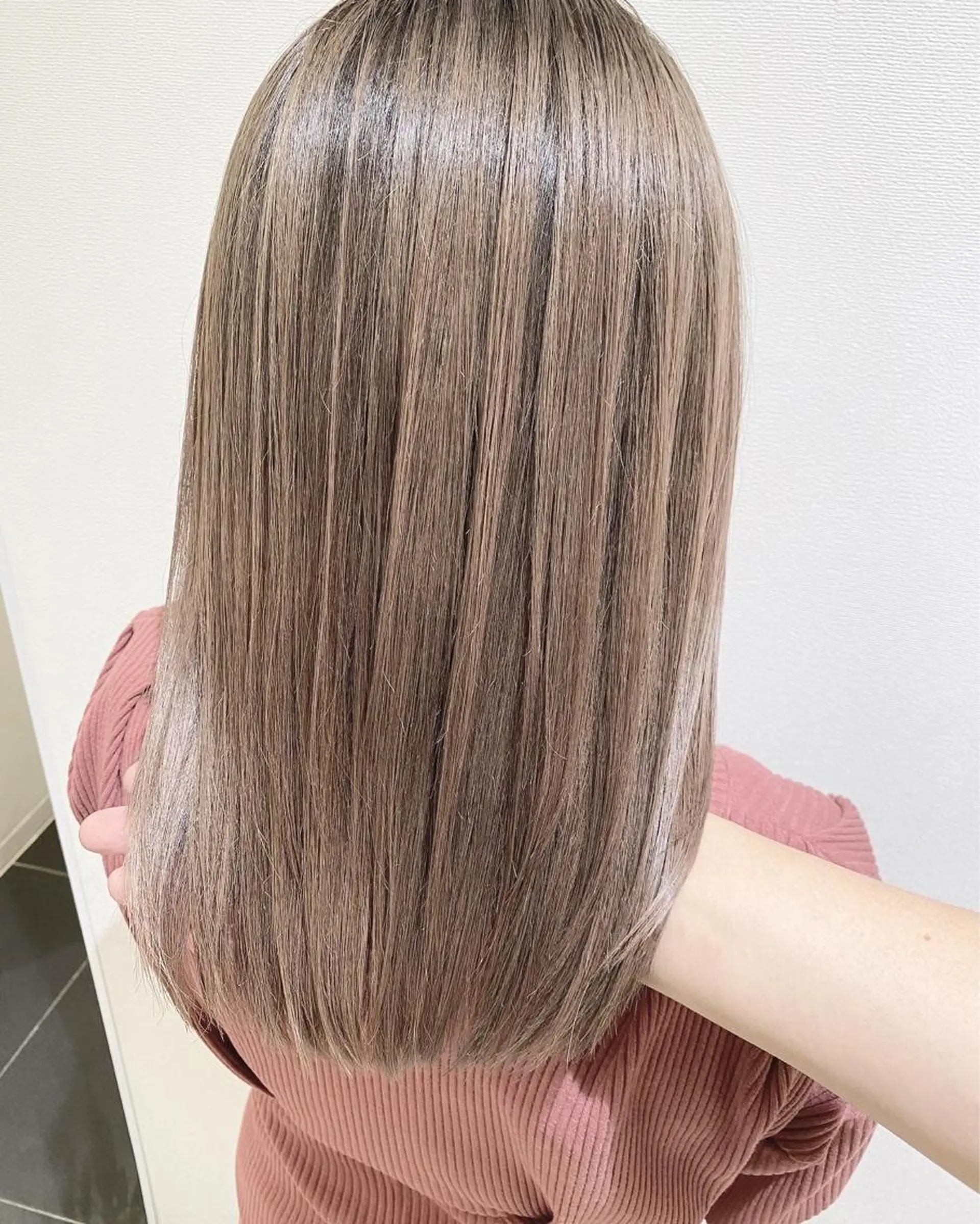 セミロング カラー 髪質改善 カット ヘアカラー トリートメント 山崎俊輔/髪質改善 /バレイヤージュのヘアスタイル