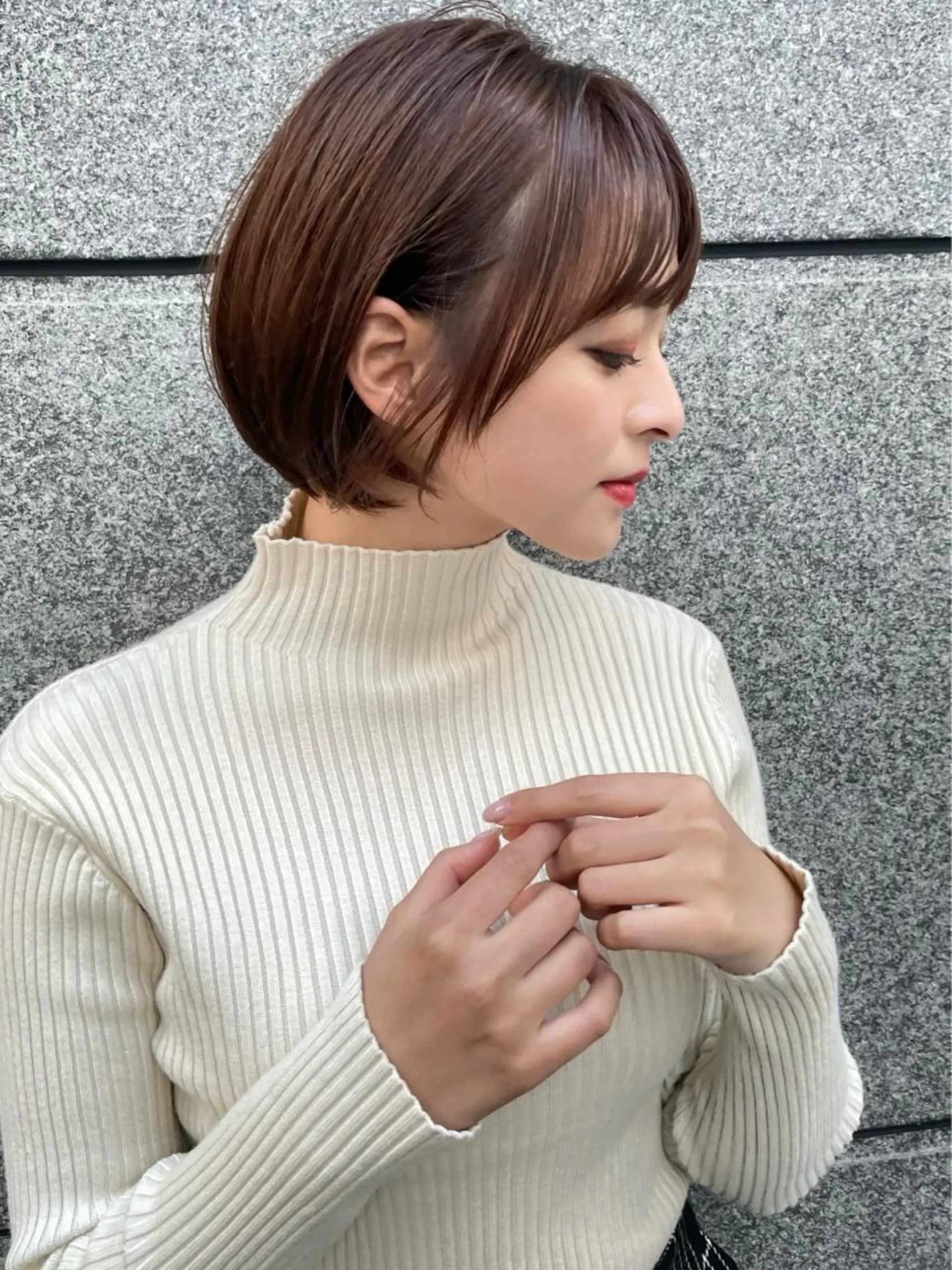 ショート カラー カット 縮毛矯正 トリートメント 【韓国　レイヤー 髪質改善✨】かずのヘアスタイル