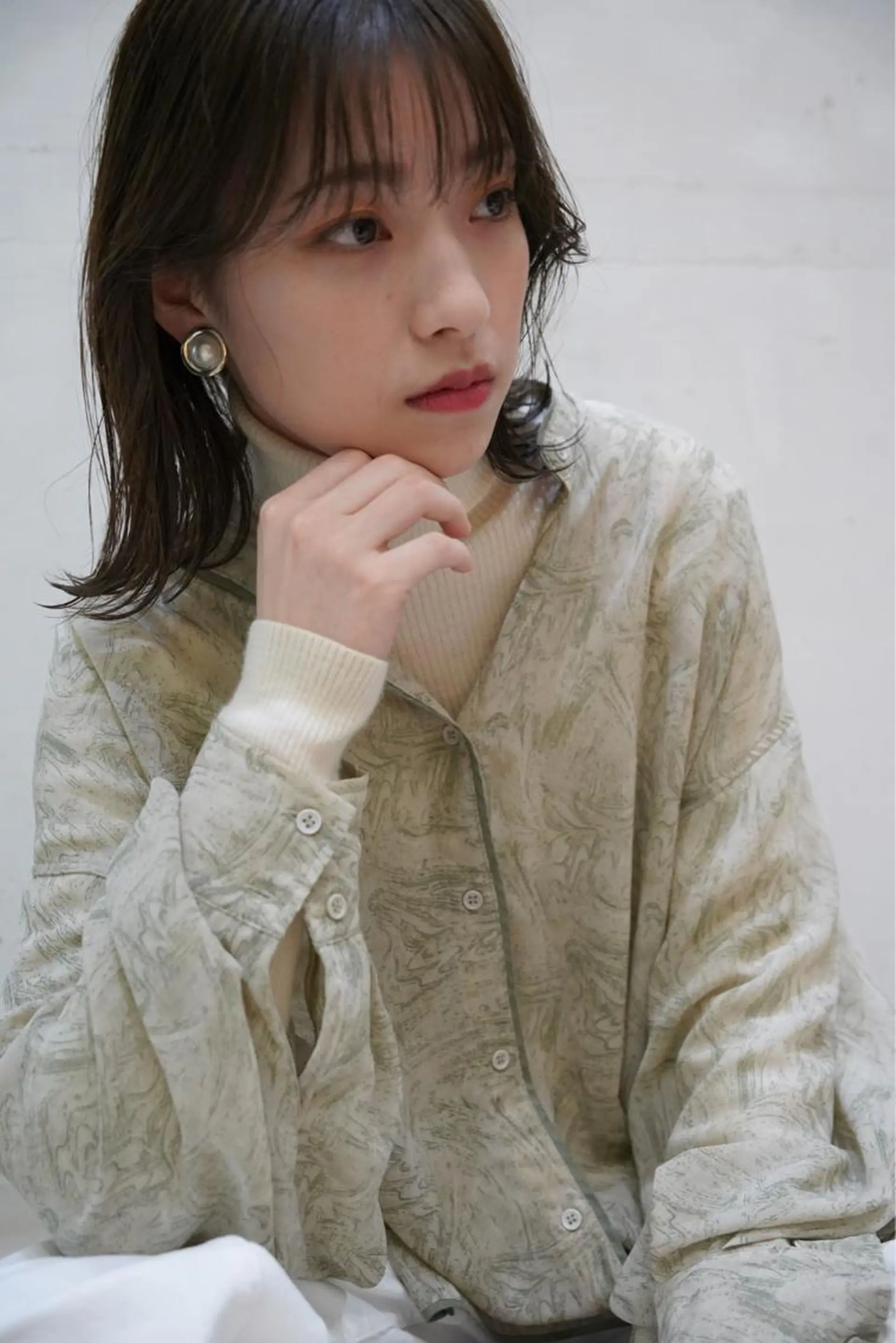 ミディアム ボブ タンバルモリパーマ 礒井メンキのヘアスタイル