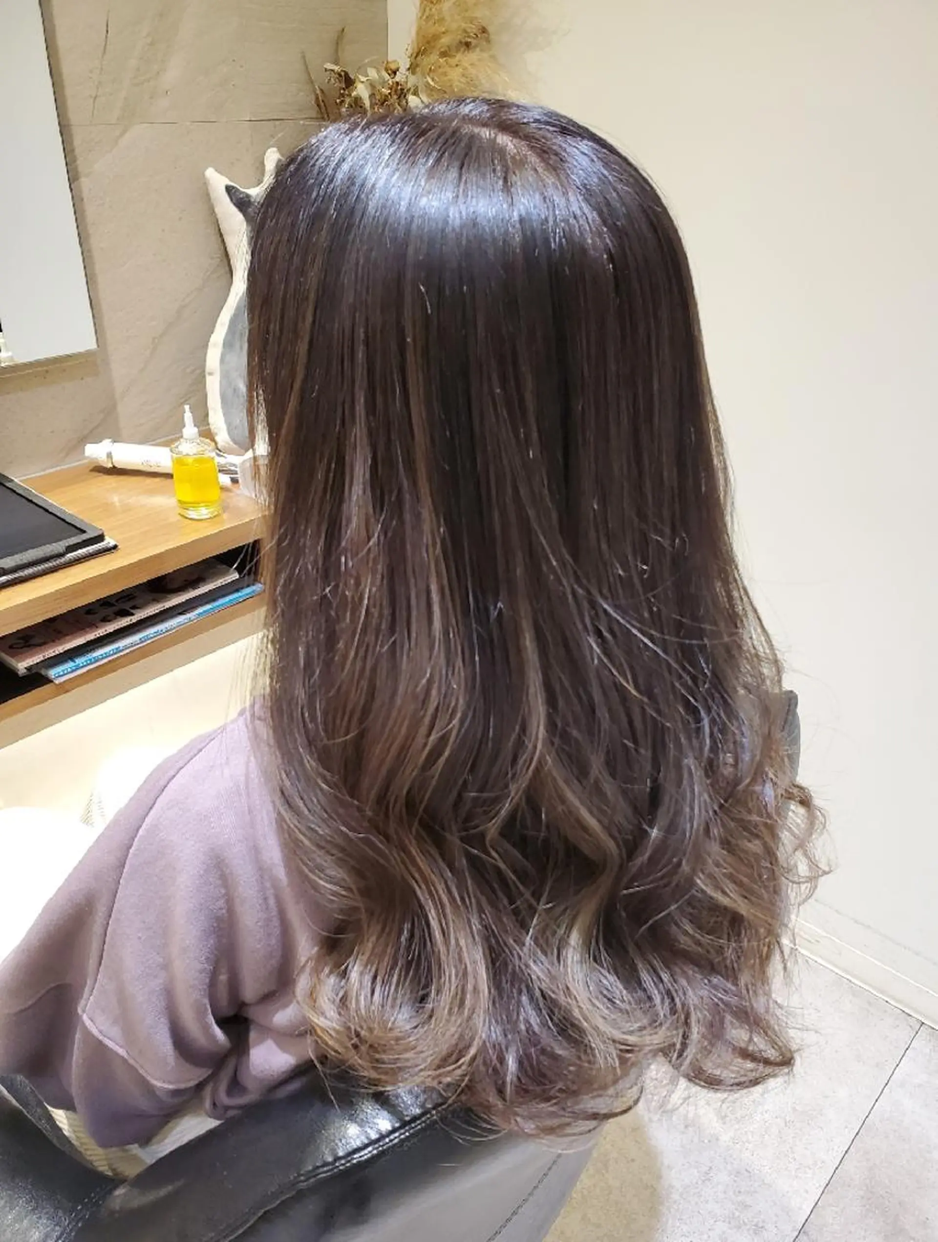 ロング カラー アッシュ ハイライトカラー ハイライト 💎カラー特化💎 長嶺文江💎のヘアスタイル