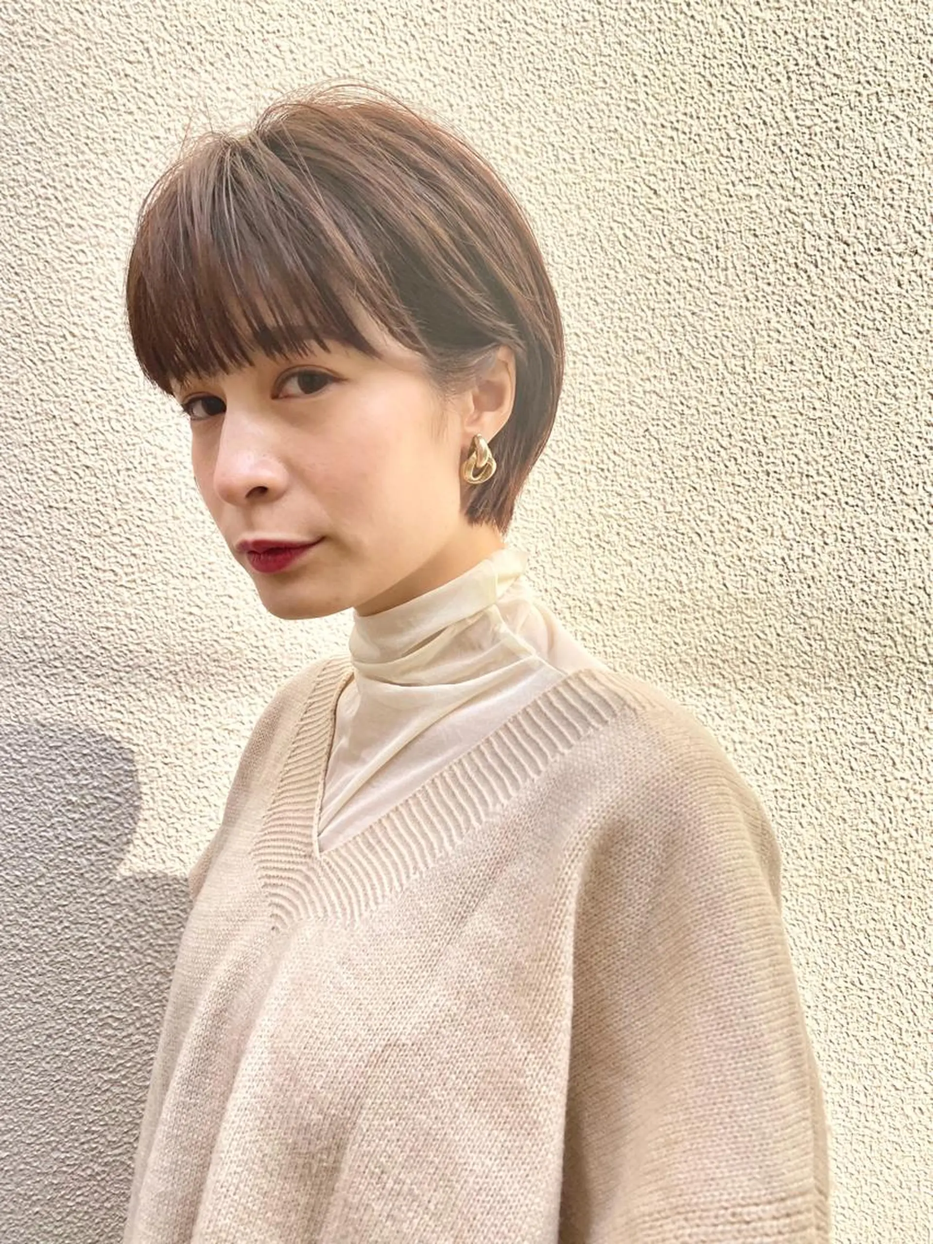 ショート カラー パーマ 丸みショート くせ毛 髪質改善 似合わせカット ショートヘア 渋谷✨yuto✨全 メニュー得意です🙏のヘアスタイル