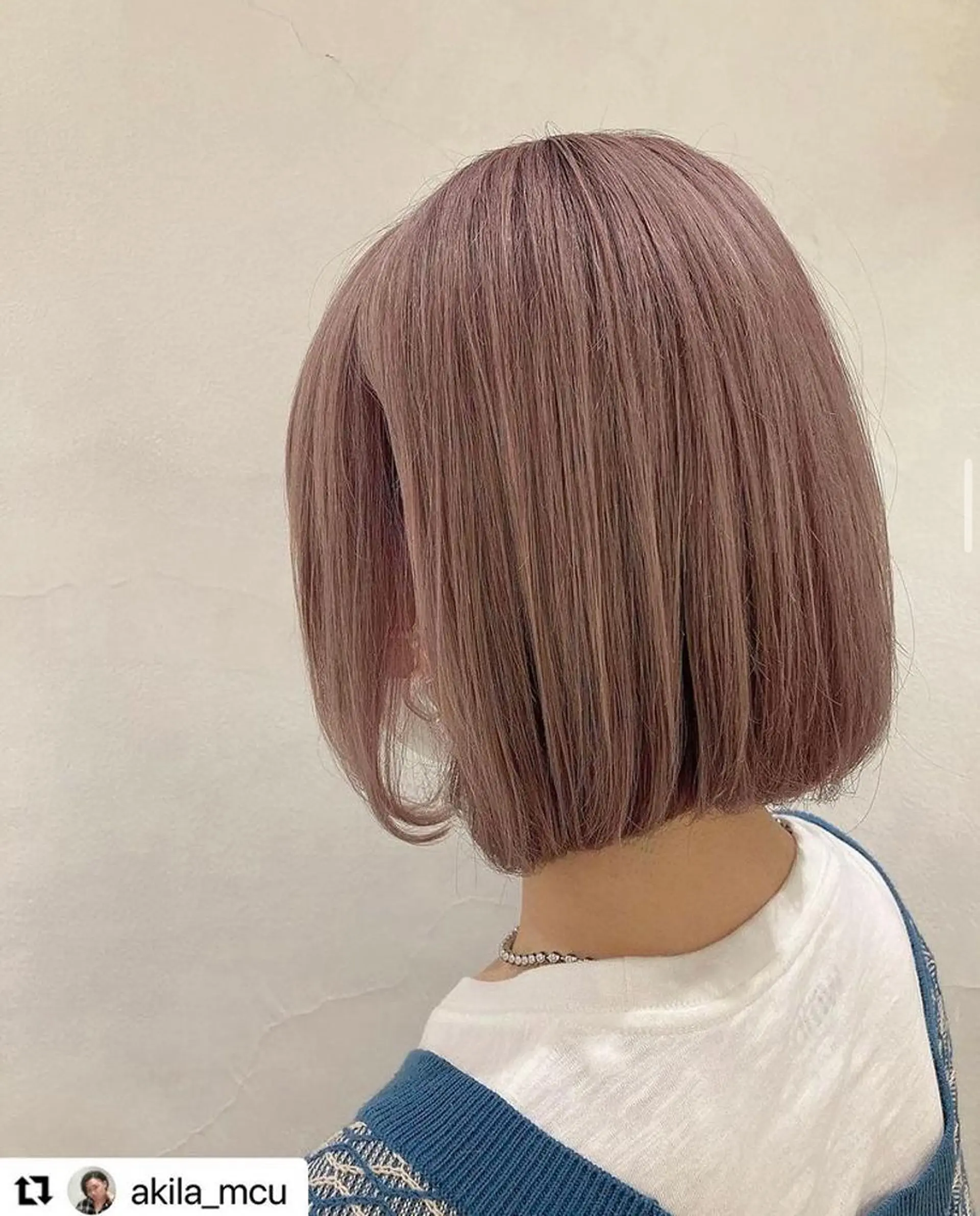 ショート カラー ヘアアレンジ 切りっぱなしボブ ブリーチ ラベンダーカラー ピンクカラー ピンクラベンダー エグチ アキラのヘアスタイル