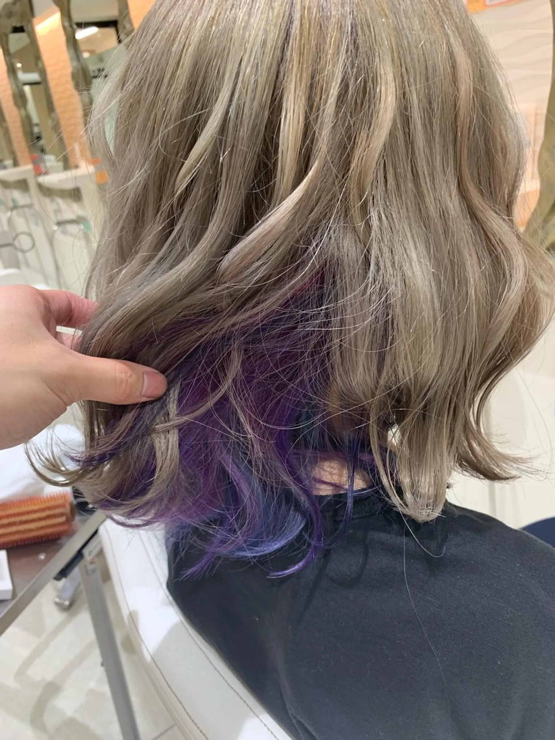 ミディアム カラー ヘアアレンジ ヘアカラー 松吉 純平のヘアスタイル