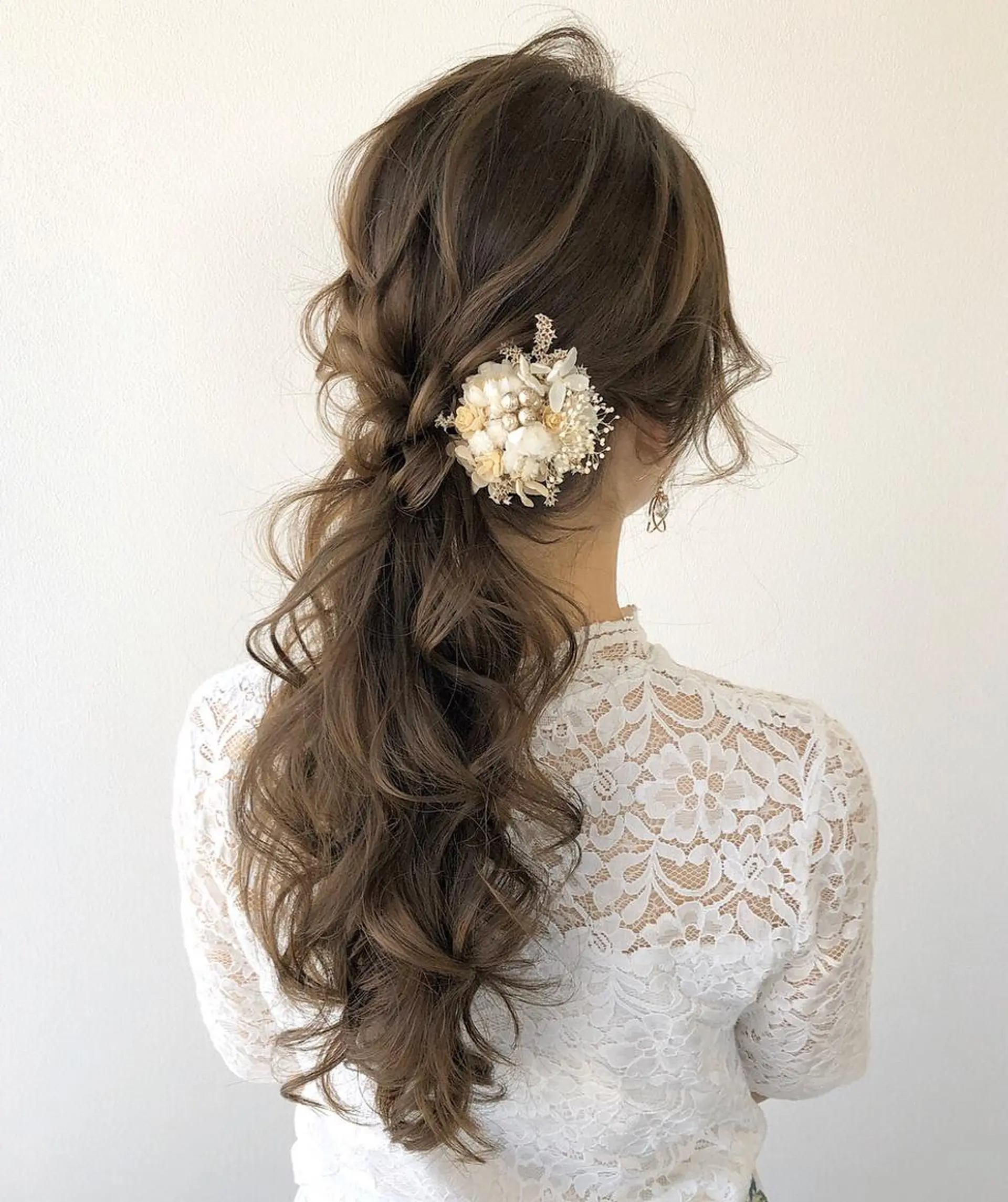 ロング カラー ヘアアレンジ ポニーテール autre所属・大久保 ひでなりのヘアスタイル