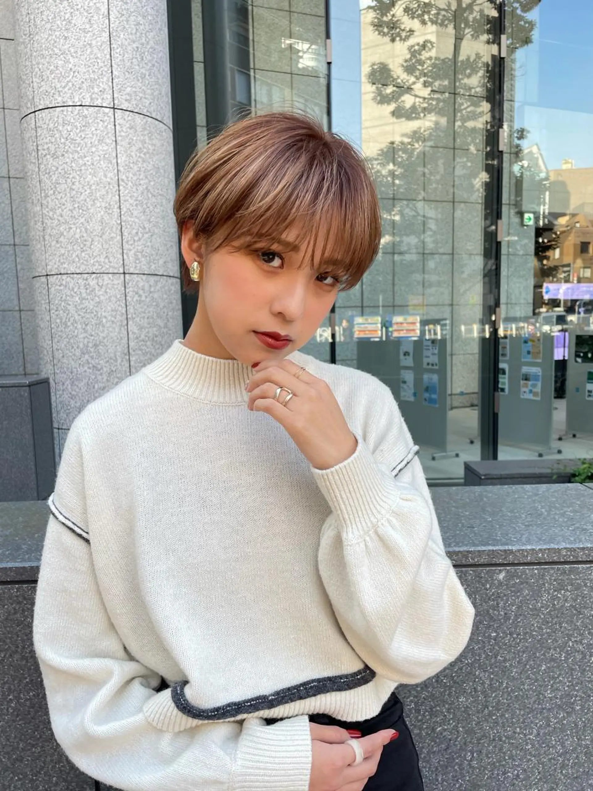 ショート カラー ショートヘア カット ヘアカラー トリートメント ヘッドスパ One By The Ect所属・ショート/脱白髪染め ☆宇﨑悠実のヘアスタイル