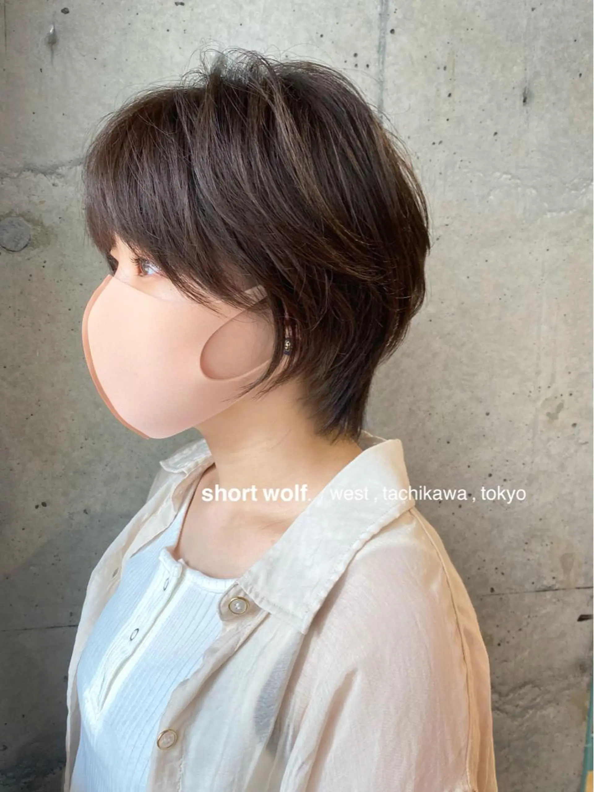 ショート カラー ボブレイヤー ボブ 伸ばしかけ 学生 レイヤーカット 竹嶌 健吾のヘアスタイル