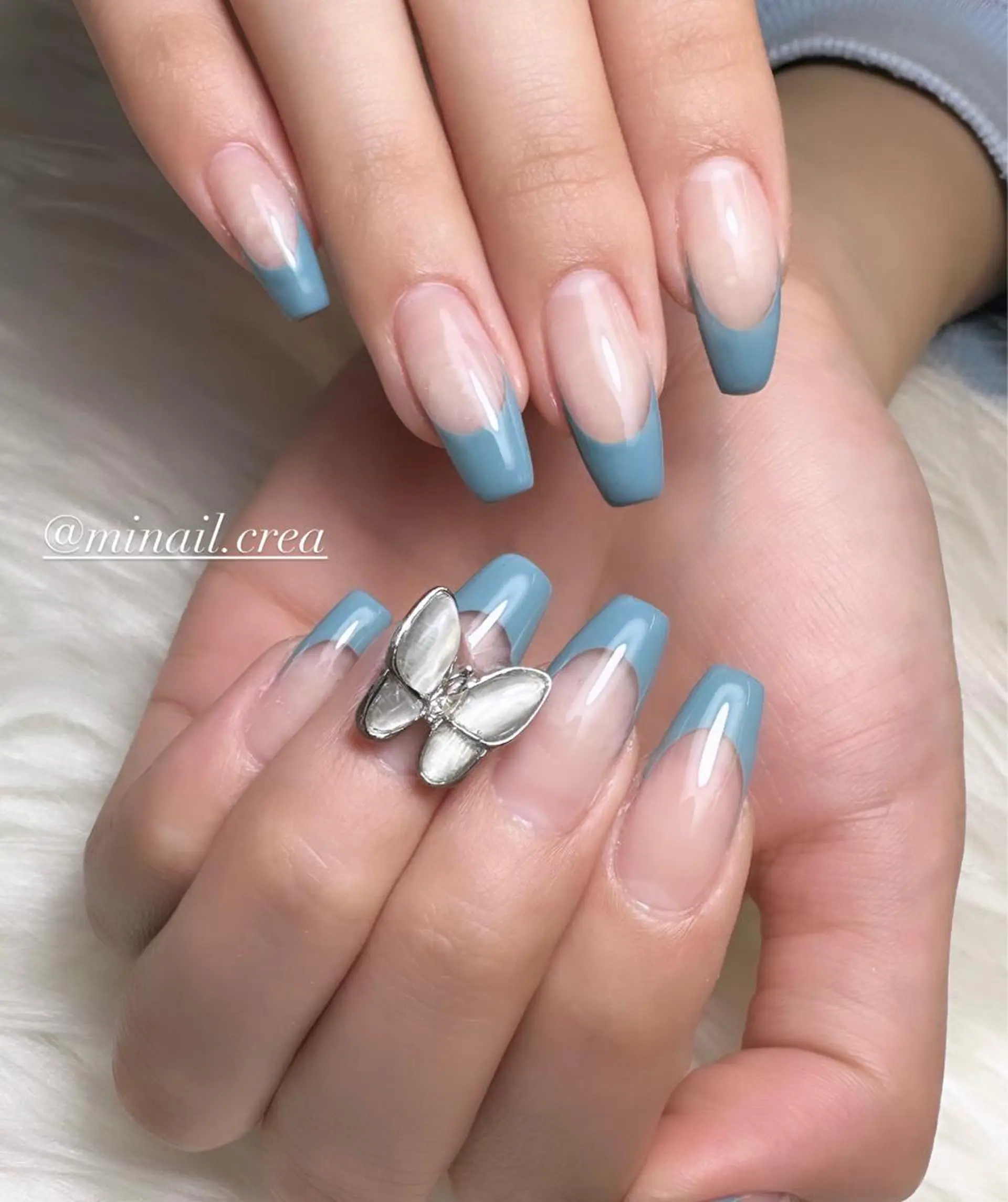 ネイル フレンチネイル スカルプネイル 春ネイル ハンドネイル CRéA　-private nailsalon-所属・CReA nailのネイルデザイン