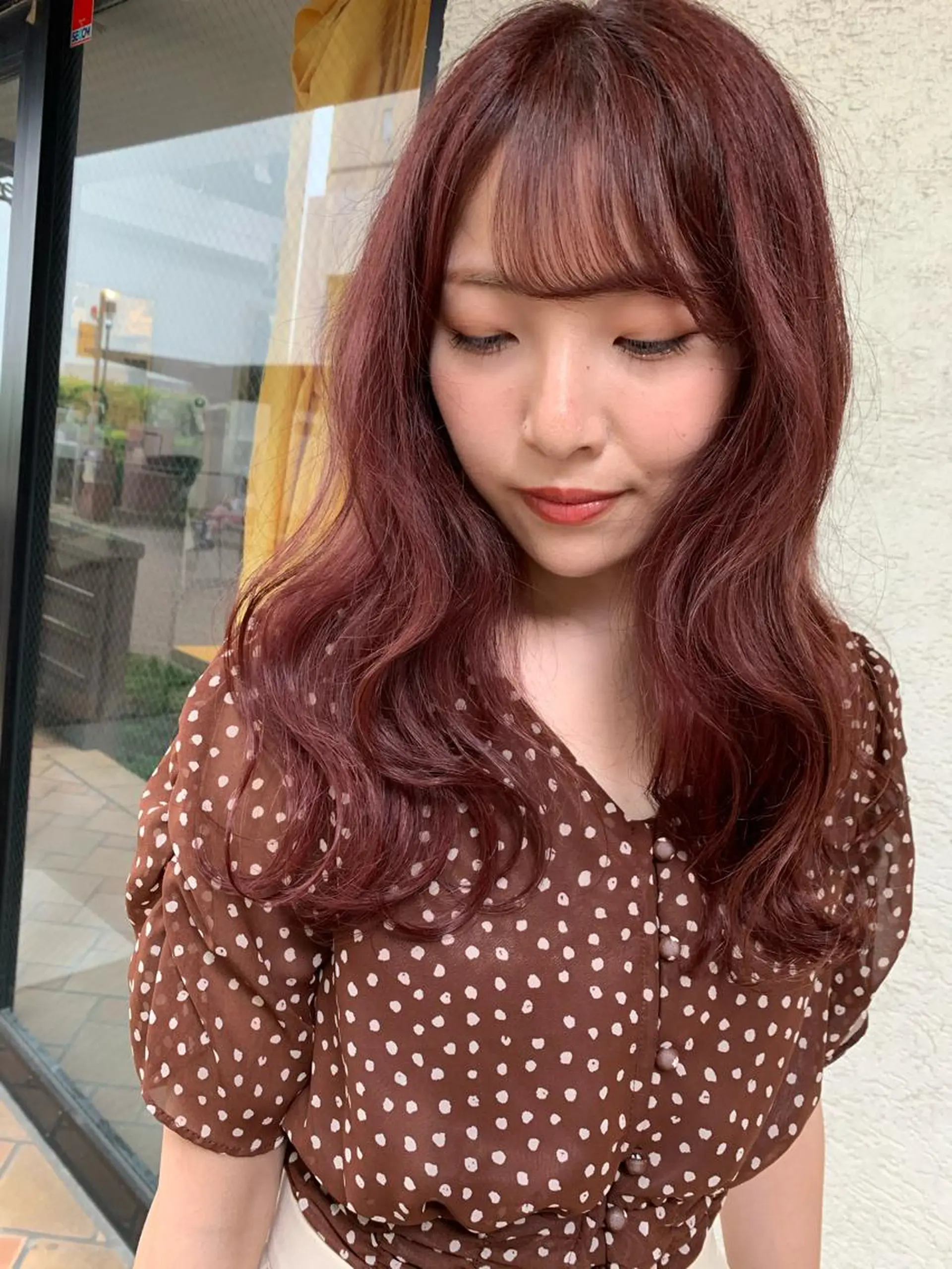 セミロング カラー カット ヘアカラー トリートメント アブアイ所属・艶髪・酸性ストレート フリツのヘアスタイル