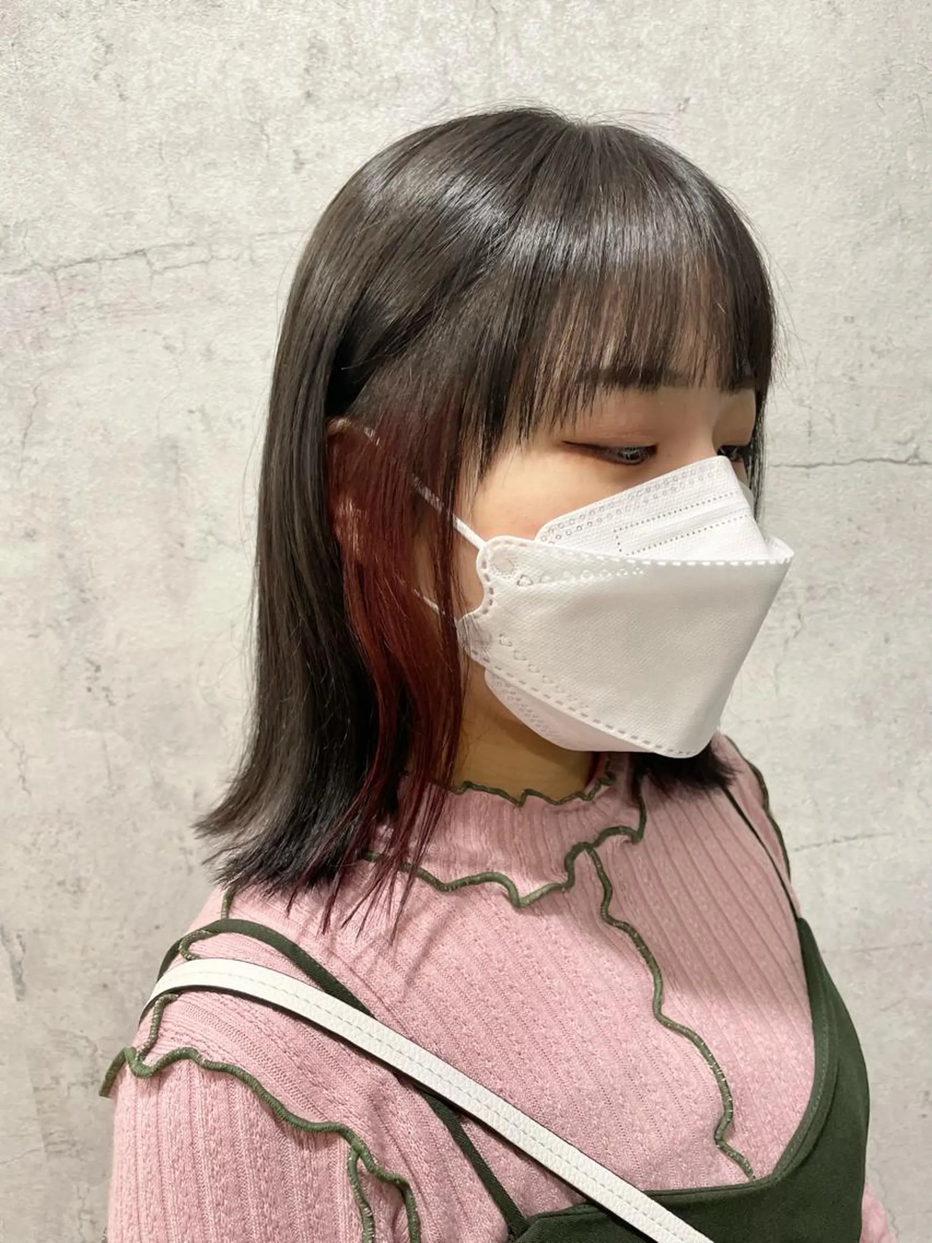 ミディアム カラー ピンクカラー 🍮中山詩乃🍮顔 まわりデザイン◎のヘアスタイル