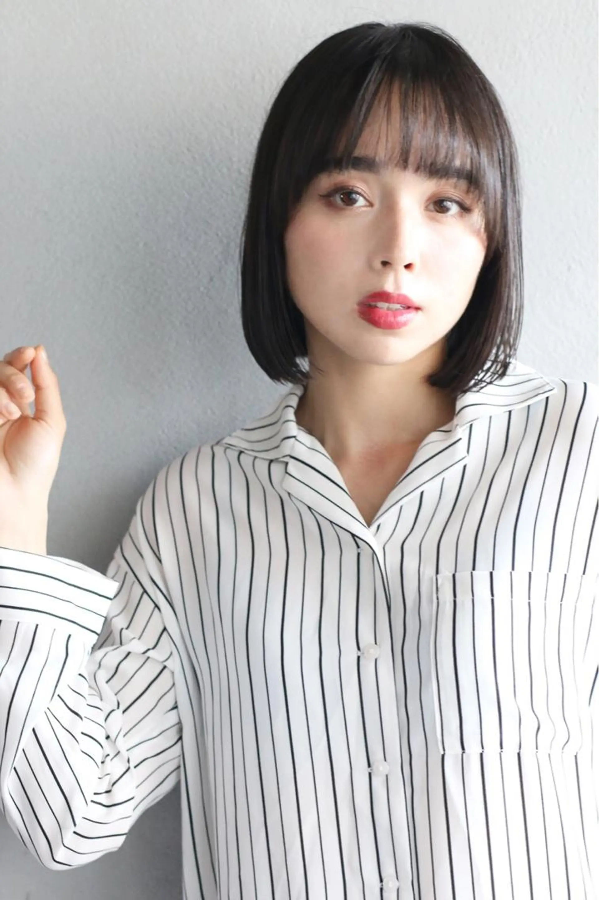 ショート カラー ボブ カット ヘアカラー トリートメント ボブ/ショート/ 白髪染め/メンズ葛西のヘアスタイル