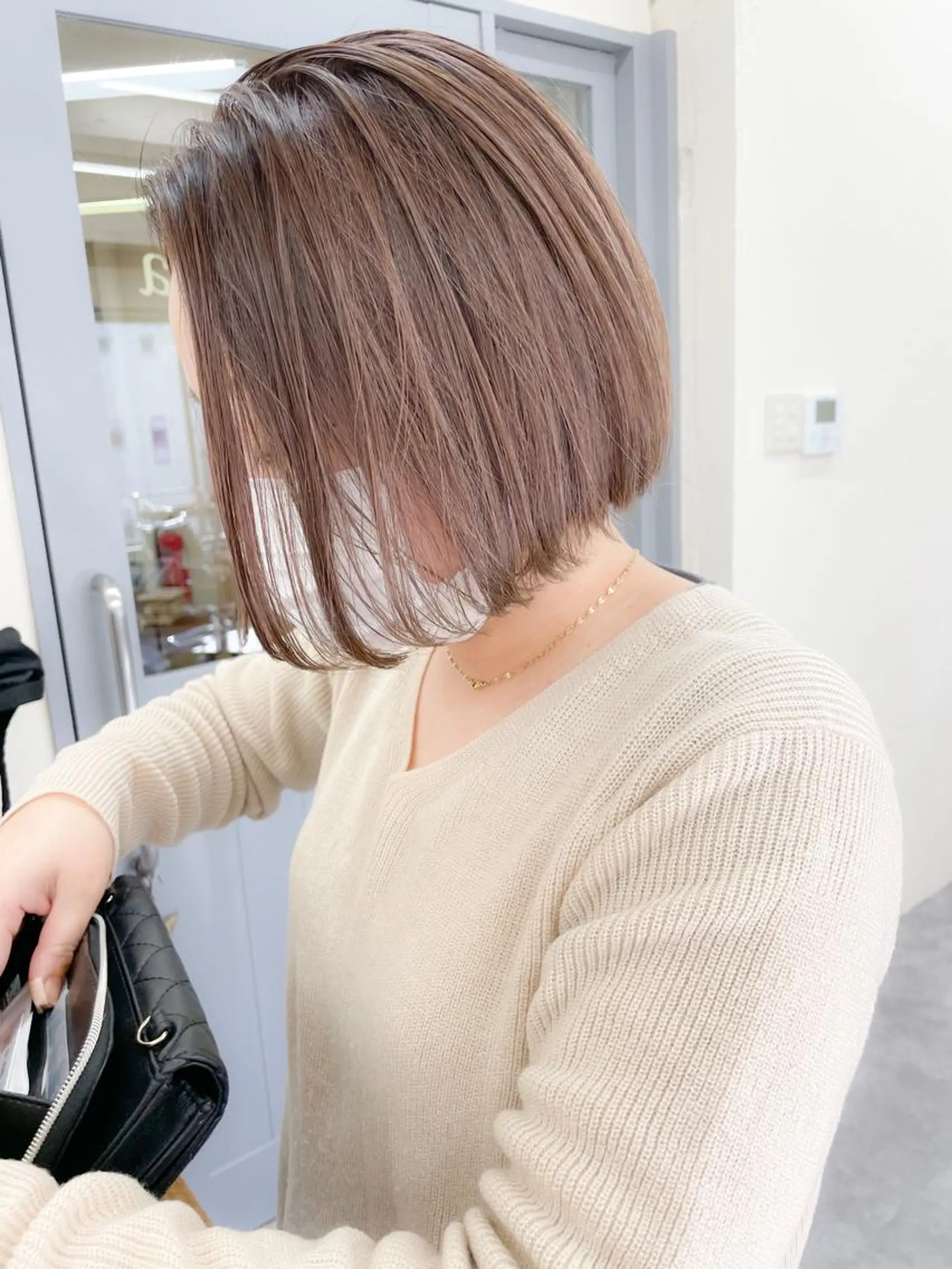 ショート カラー ヘアカラー トリートメント ✨ブリーチなし透明感 池袋　水野のヘアスタイル