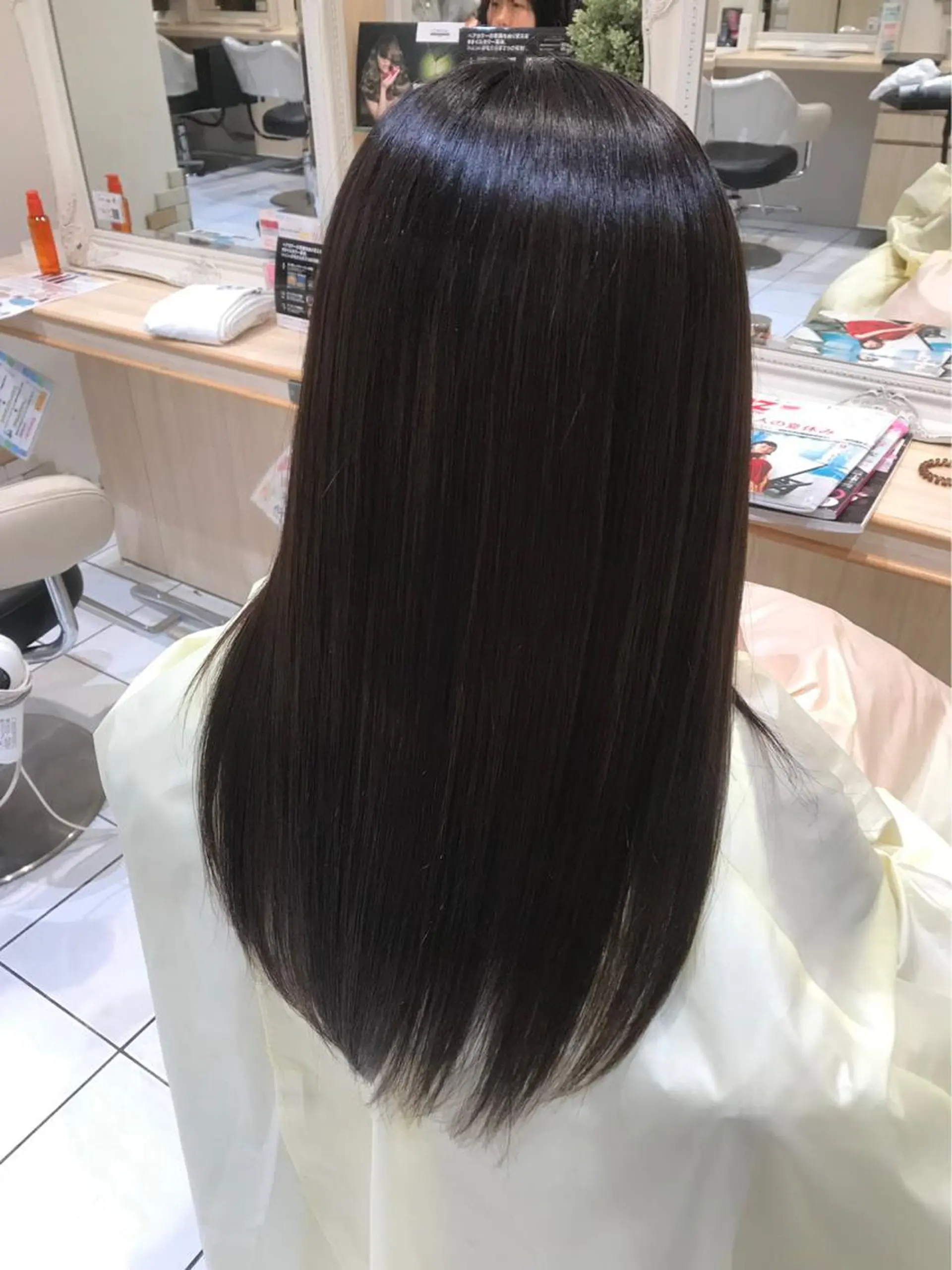 ロング カラー ヘアアレンジ 黒髪 ロング 🫐暗髪ツヤカラー/ モテ髪/小林🫐のヘアスタイル
