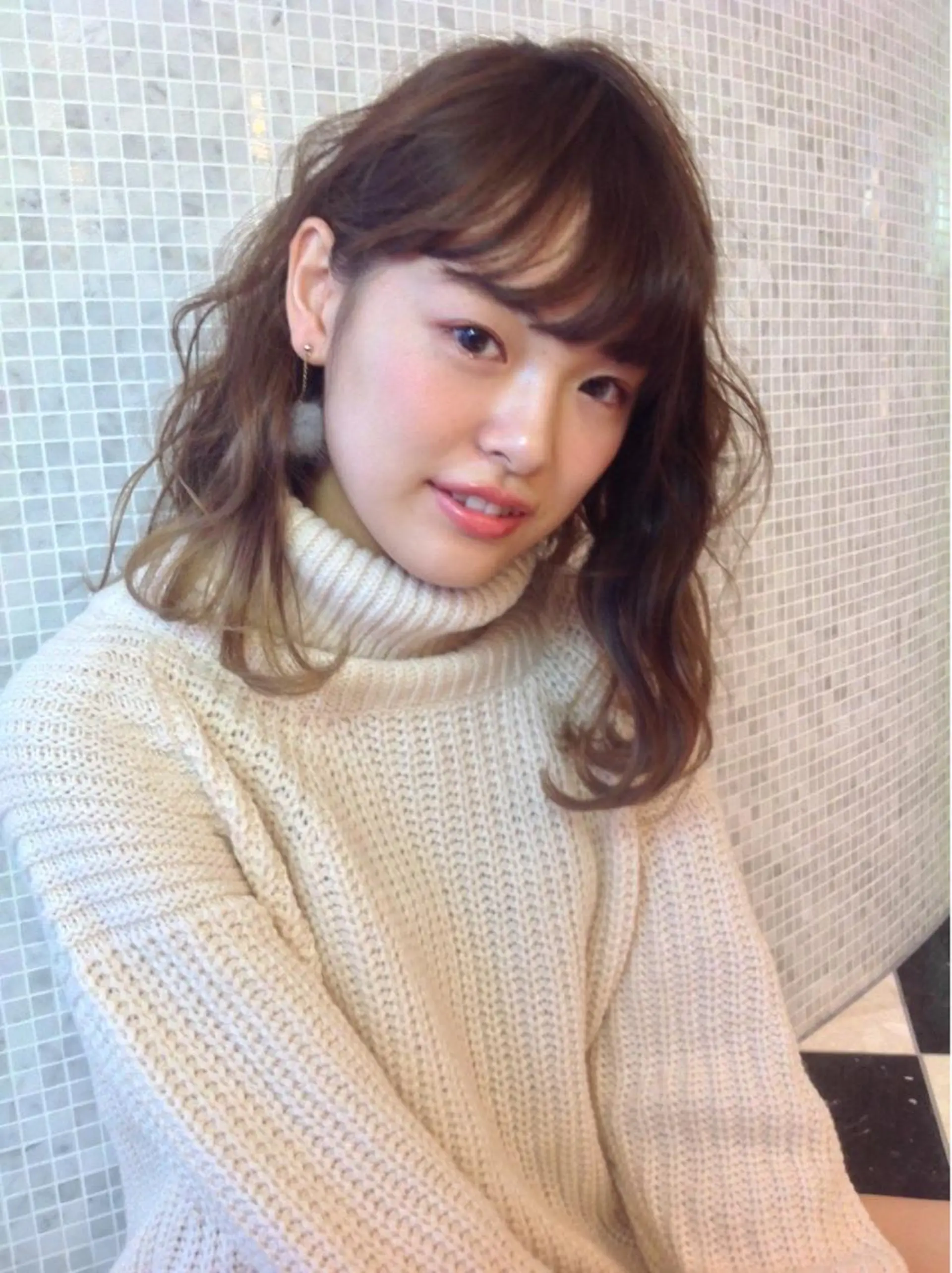 ミディアム カラー 水野 雄介のヘアスタイル