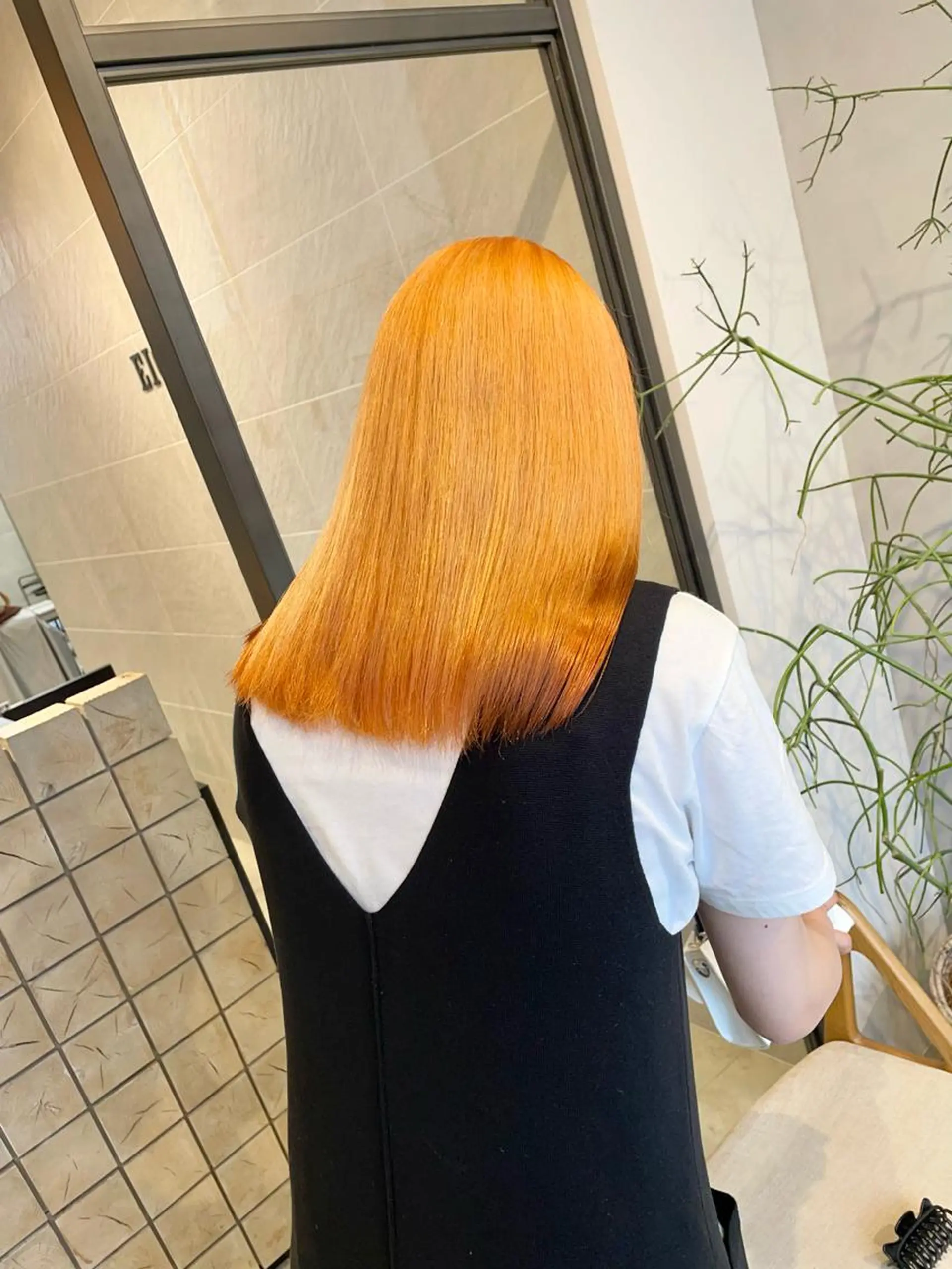 ロング カラー オレンジ meme原宿所属・ブロンド・ハイトーン ／遠藤将太のヘアスタイル