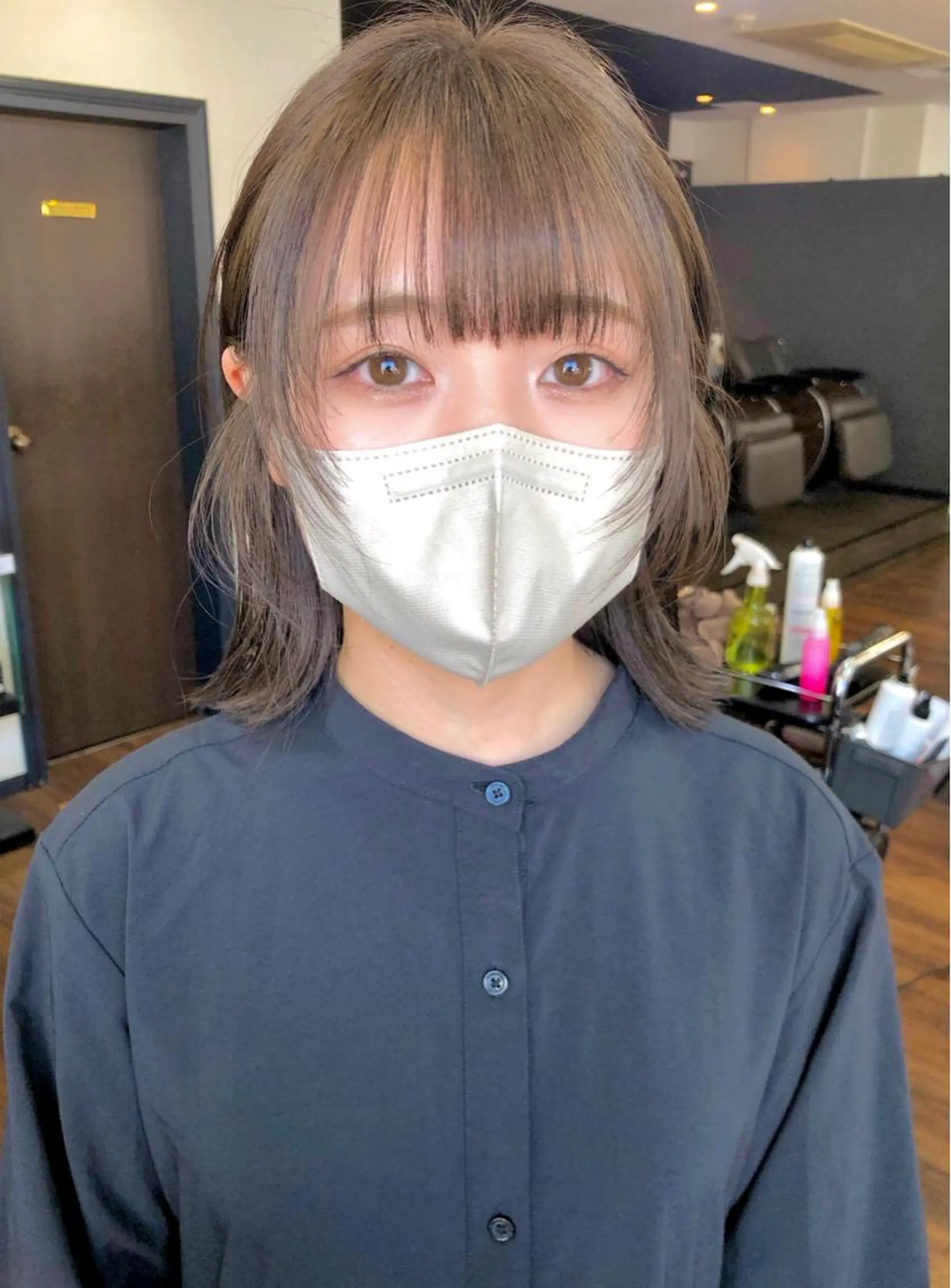 ミディアム カラー レイヤーカット カット ヘアカラー トリートメント トレンドヘア🌿 森  一愛のヘアスタイル