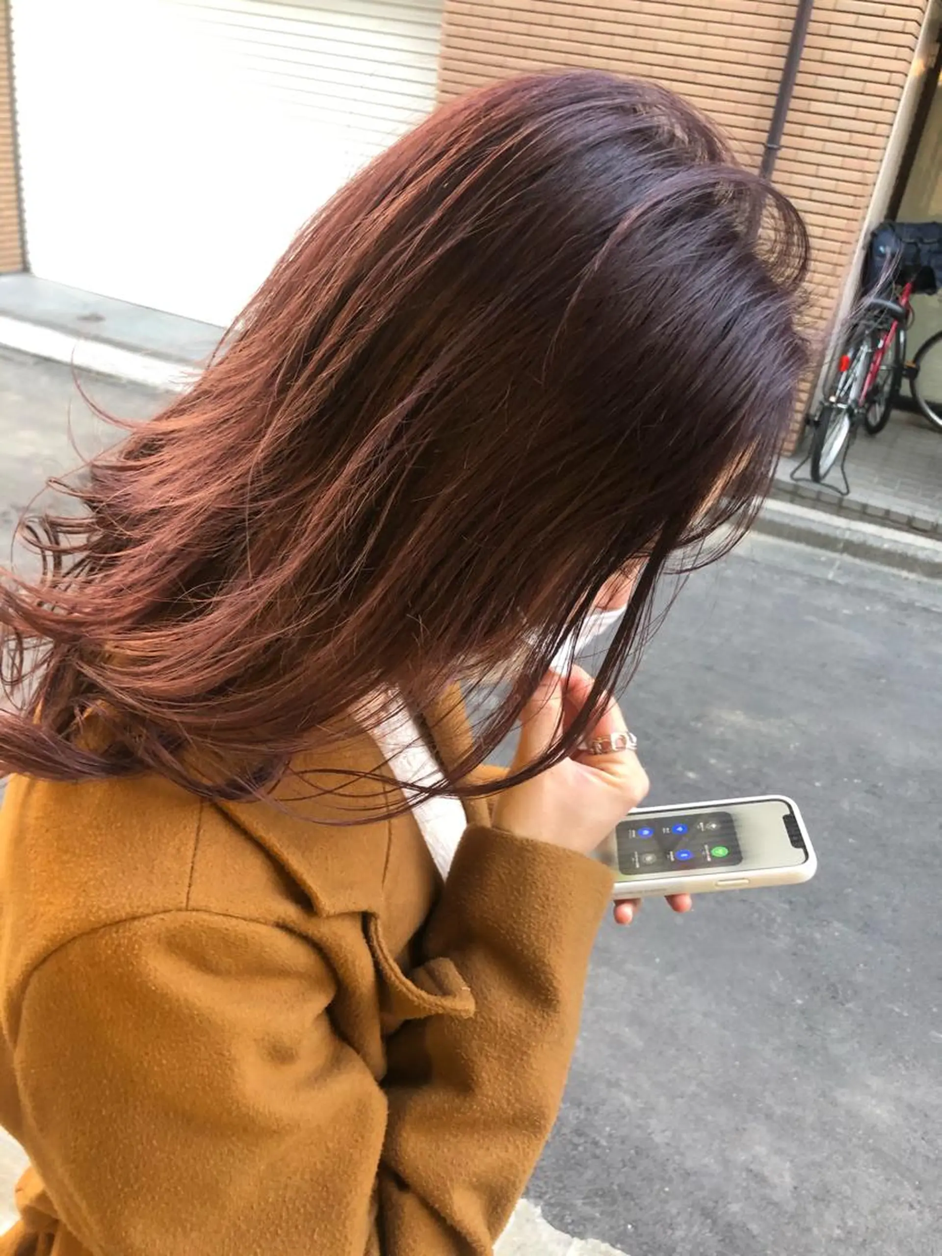 セミロング カラー ヘアアレンジ カシス rii-🩰 トレンド韓国ヘアのヘアスタイル