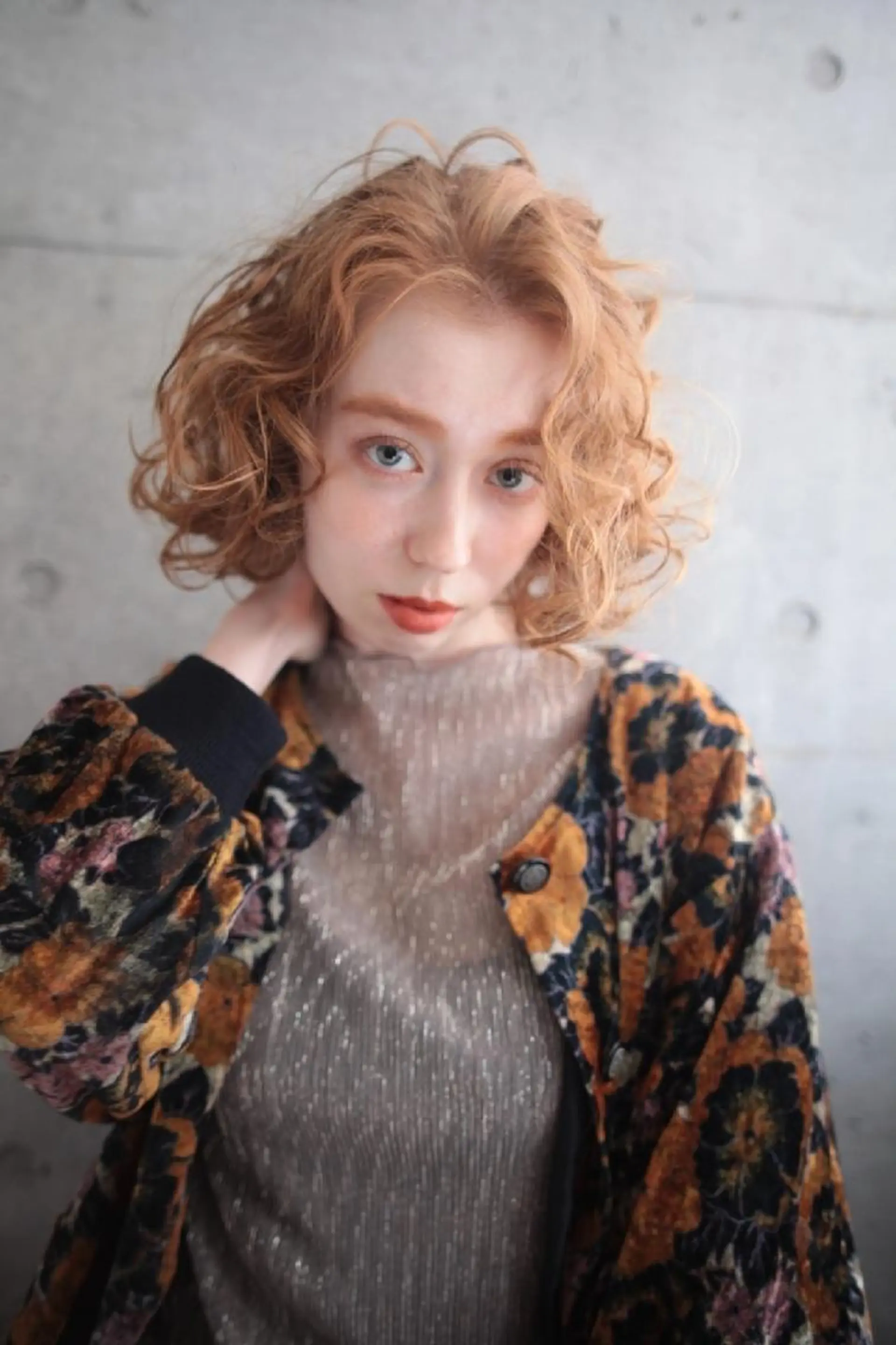 ミディアム パーマ カット パーマ トリートメント 小田川 竜也のヘアスタイル