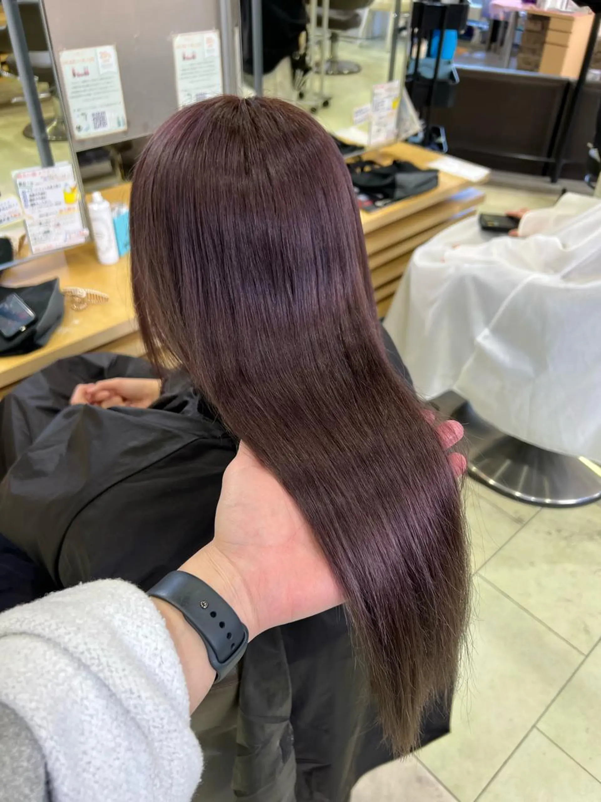 ロング カラー ラベンダーカラー バイオレットカラー ヘアカラー トリートメント 韓国ヘアダウンパーマ シャドウパーマ/航太のヘアスタイル