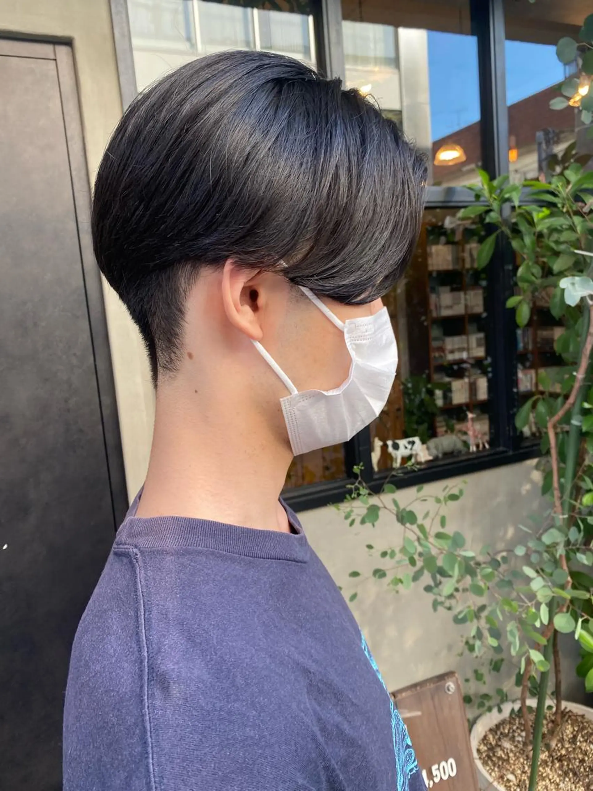 ショート メンズ センターパート カット 【扉gate】野崎 英幸のヘアスタイル