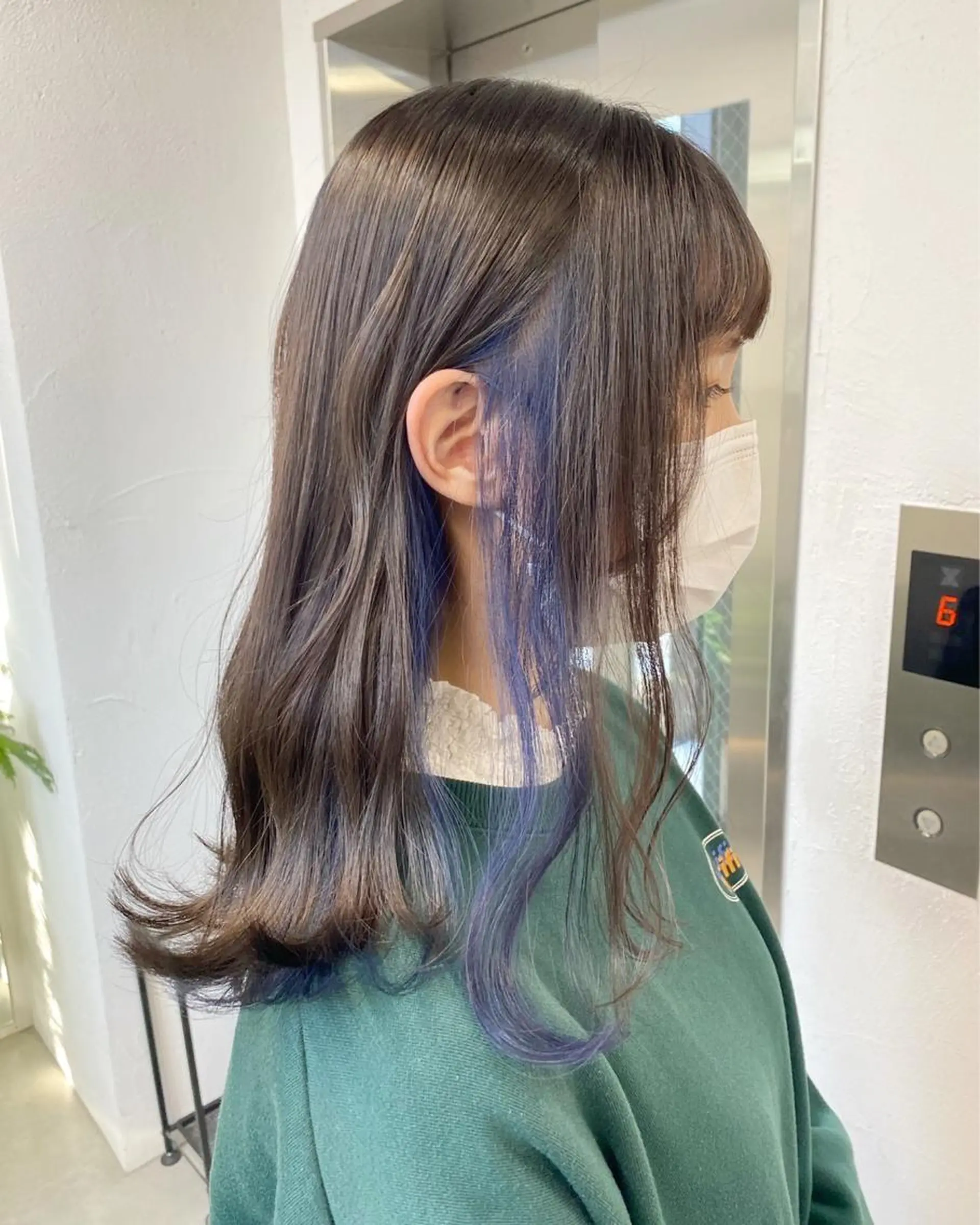 ロング カラー ブルーカラー ブリーチダブルカラー 【koide】のヘアスタイル