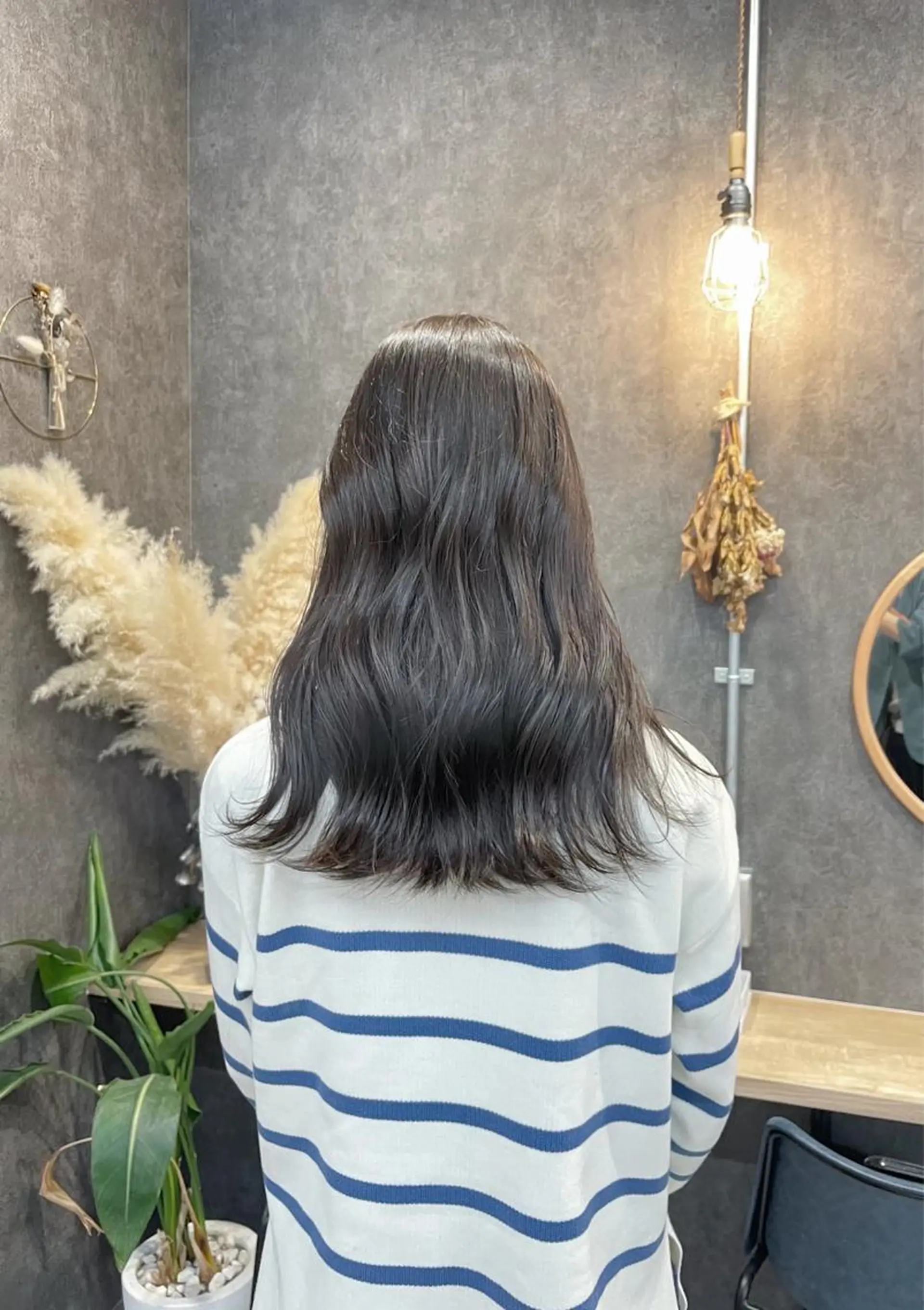 ミディアム カラー ベージュカラー ヘアカラー トリートメント いなみね はるきのヘアスタイル