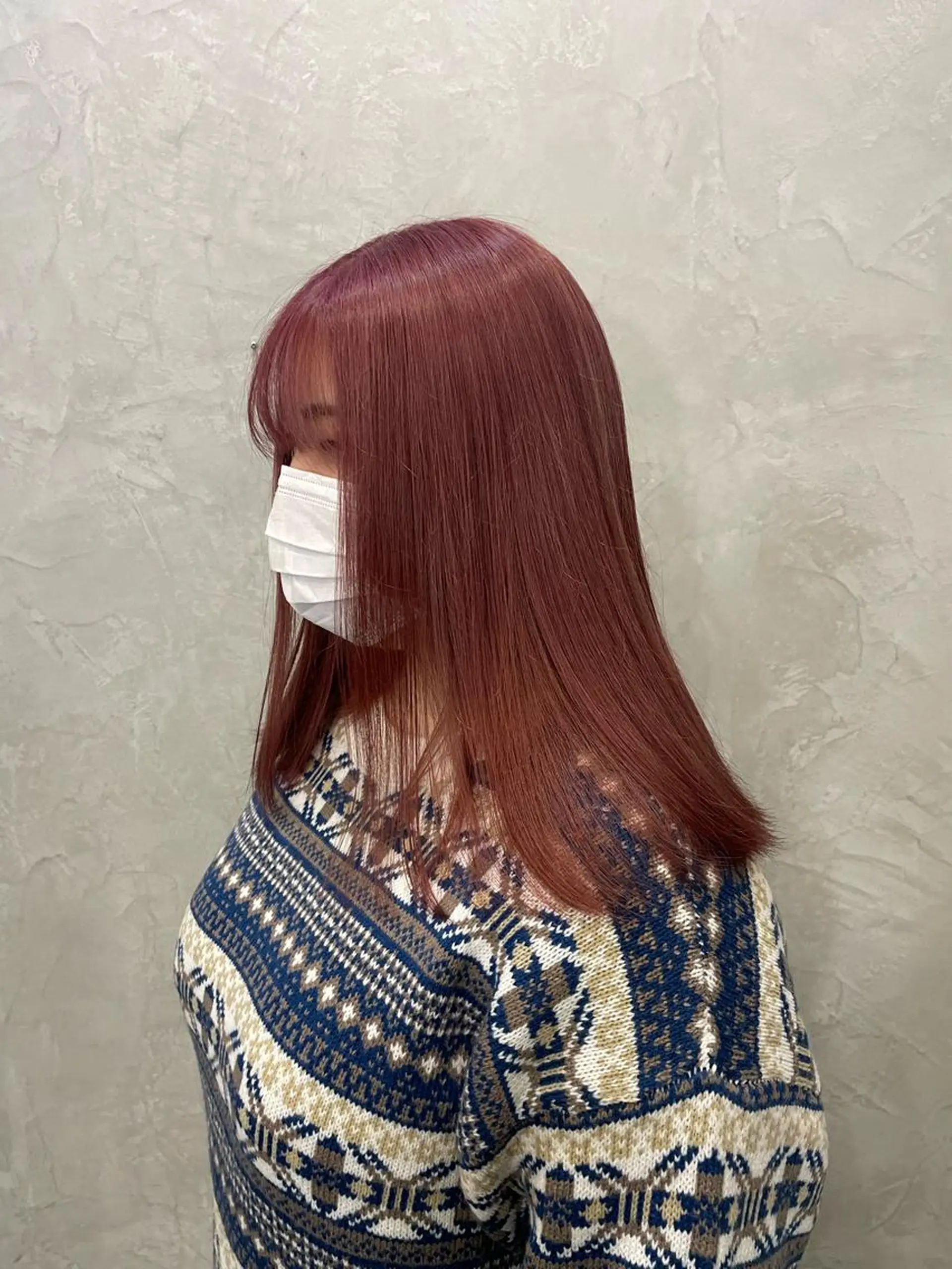 カラー ブリーチ ピンクカラー fudge所属・MaisonHALU 松浦光咲のヘアスタイル