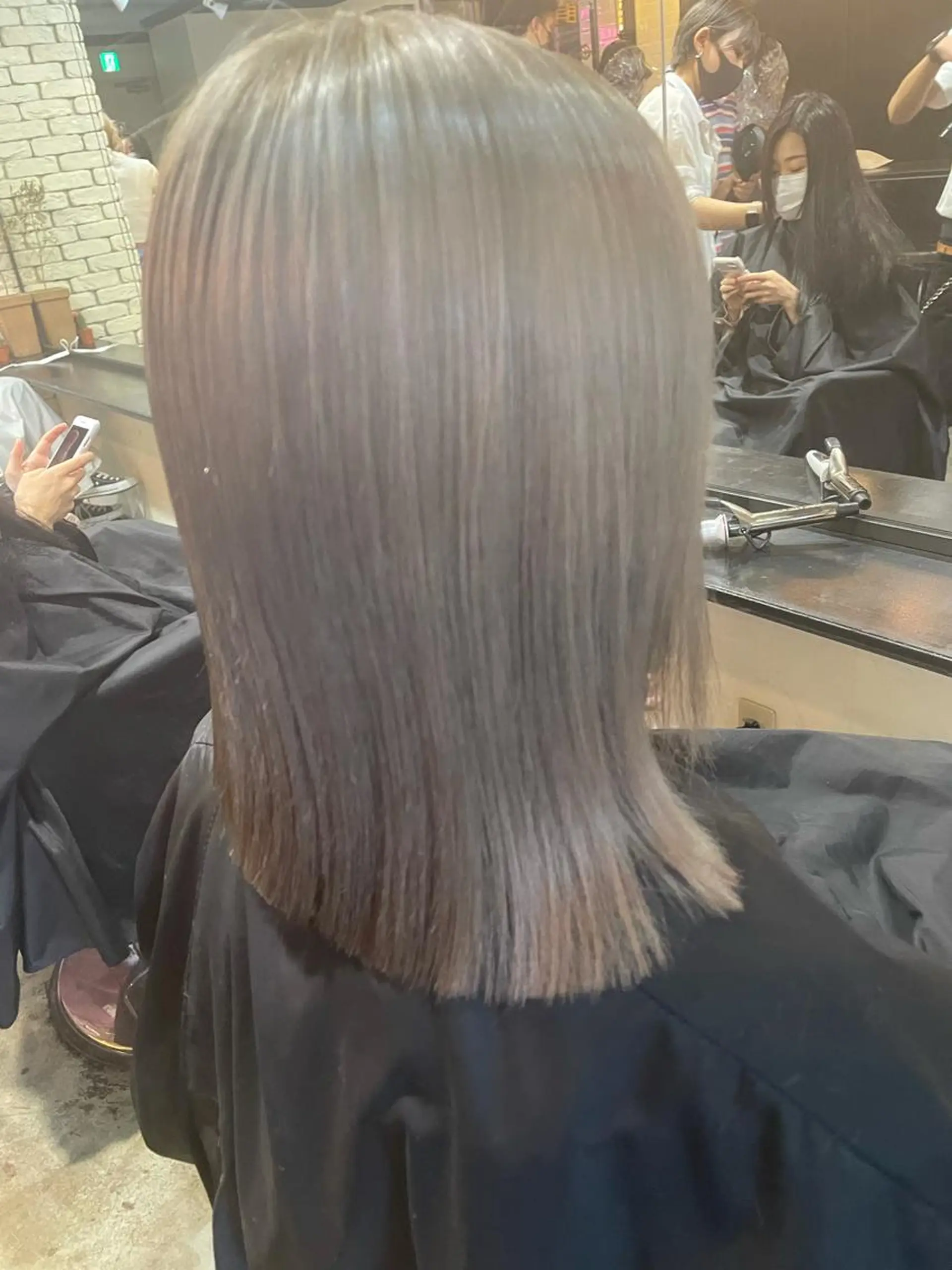 ミディアム カラー 縮毛矯正 トリートメント YEAU　PLUS所属・極上の艶髪 RINAのヘアスタイル