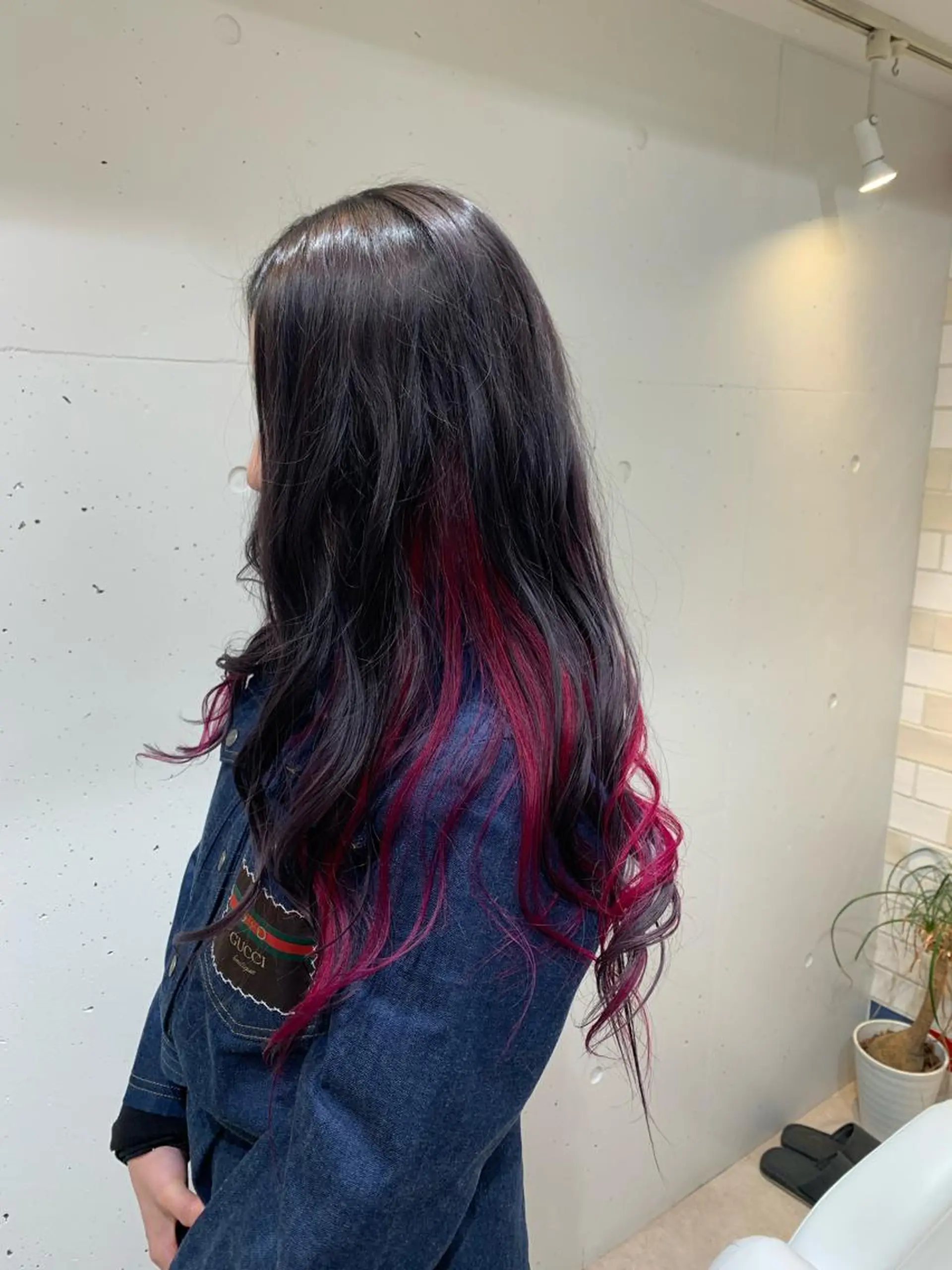 ロング カラー ブルーカラー ブルーバイオレット ピンクカラー バイオレットカラー STUDIO 4H所属・澤井 佑果のヘアスタイル