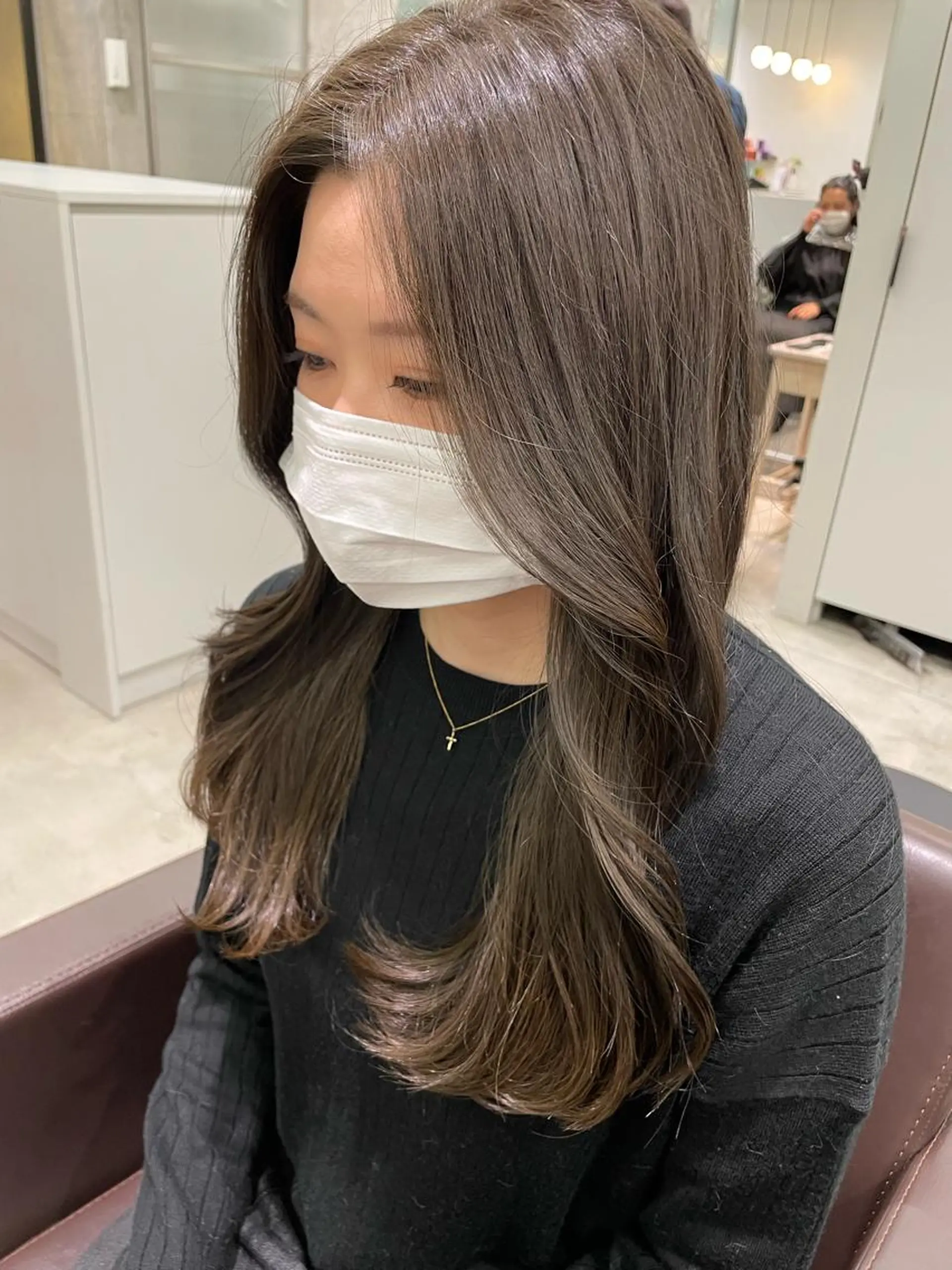 ロング カラー ボブ 髪質改善 トリートメント パーソナルカラー 藤本夢のヘアスタイル