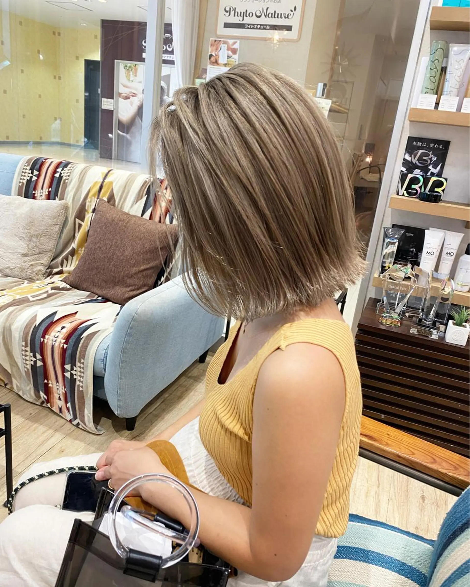 ミディアム カラー ブリーチ ヘアカラー トリートメント デザインカラー 店長🌈annaのヘアスタイル