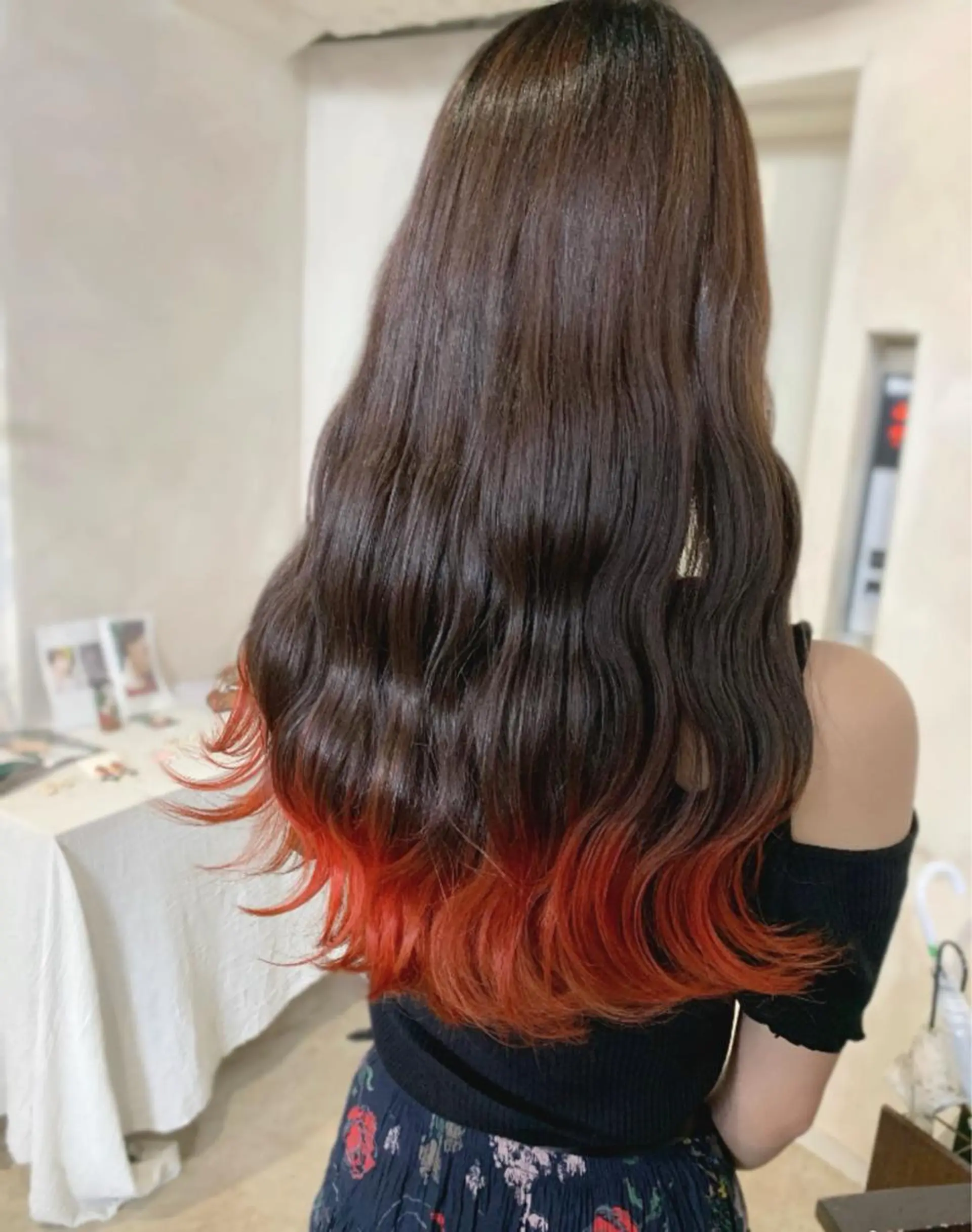 ロング カラー オレンジ 透明感カラーが 得意です！NAOKIのヘアスタイル