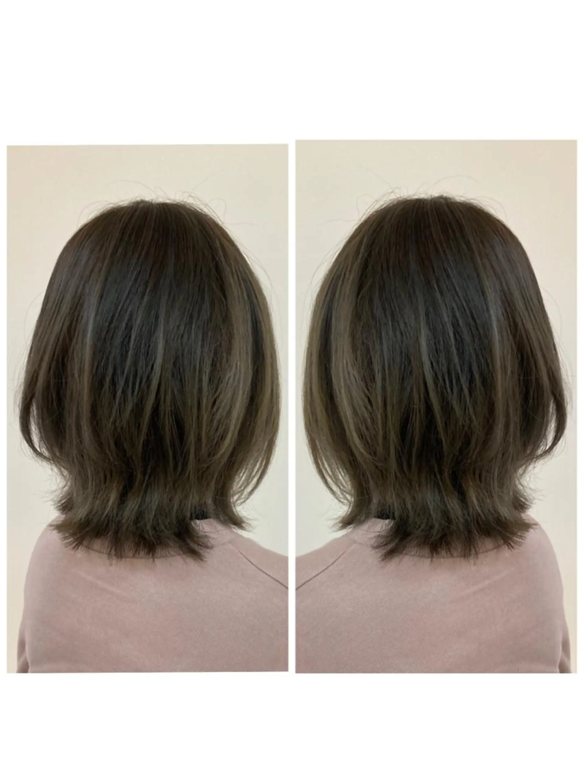 ミディアム カラー ボブ カット ヘアカラー トリートメント 品田 真里のヘアスタイル