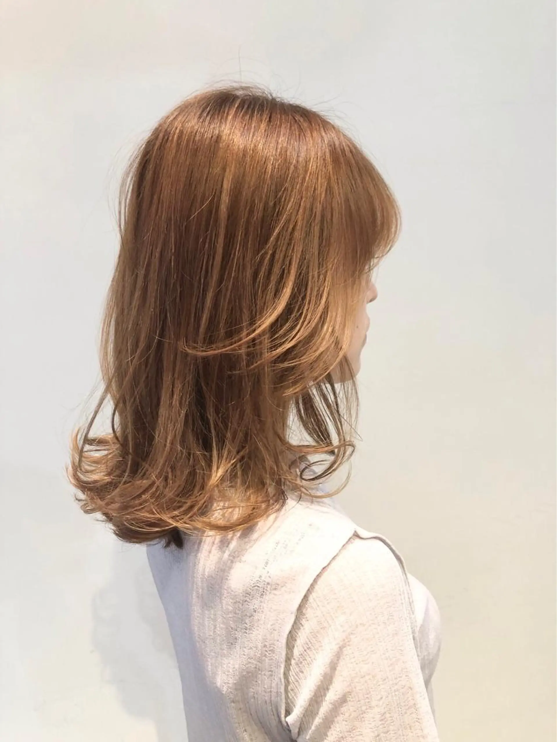 セミロング カラー パーマ デジタルパーマ カット ヘアカラー 【ディレクター 🧸🤍田澤　唯那】のヘアスタイル
